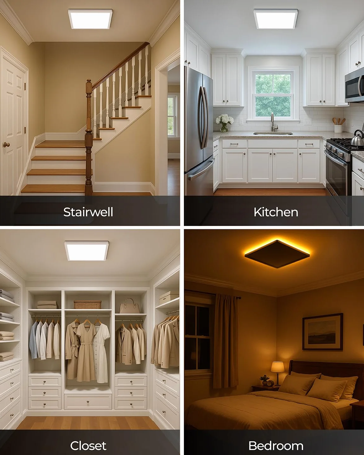 BLNAN Płaska Lampka Sufitowa LED z Światłem Nocym 2000K, 24W Lampka Sufitowa Ciepła Białe Neutralne Białe Zimne 3000K/4000K/5000K, 2400LM Panel Świetlny do Przedpokoju Sypialnia Salon Kuchnia, 30CM