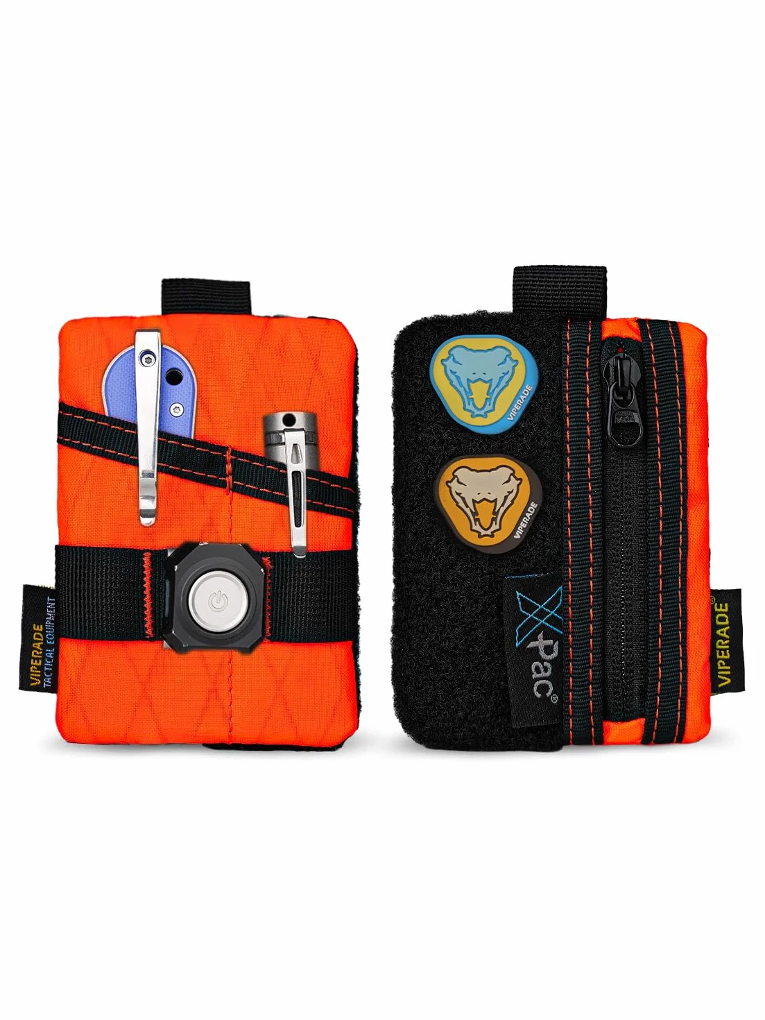 VIPERADE VE15 Mini organizer kieszonkowy EDC, mini kieszonkowa torba na narzędzia z miejscem na naszywki DIY, mini kieszonka, portfel, portmonetka na monety do EDC, łatwy dostęp do karabińczyka,