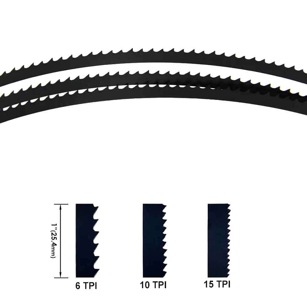 Brzeszczot taśmowy 2 szt. 72-calowe brzeszczoty do piły taśmowej do obróbki drewna, 1826 x 6,35 x 0,35 mm, do piły taśmowej Charnw0od B250 3962 10" DeIta 28-140(10 TPI)