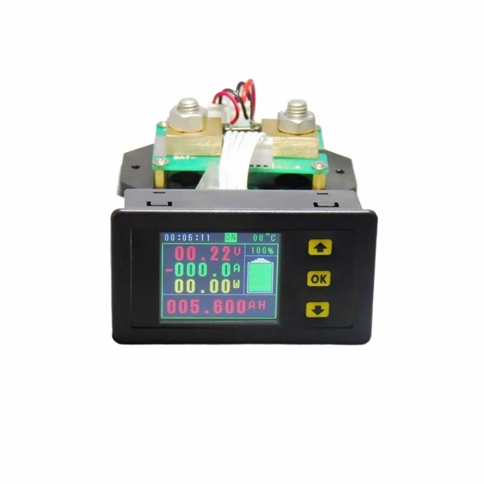 Cyfrowy woltomierz kombinowany LCD DC 120v, 100a, 500a, amperomierz, KWh, Watt, 12v, 24v, 48v, 96V, pojemność baterii, monitorowanie zasilania (kolor : 500A)