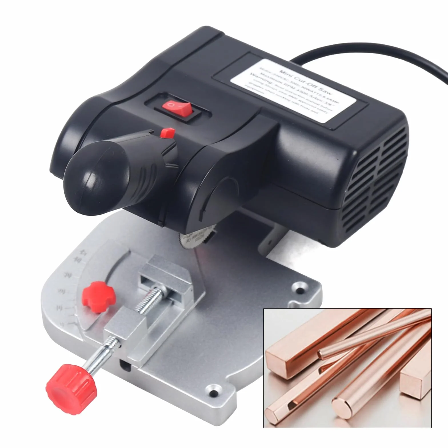 Mini piła ukośna, stalowa, piła tarczowa, do cięcia metalu, piła ukośna 4500 obr./min, 90 W, 220 V