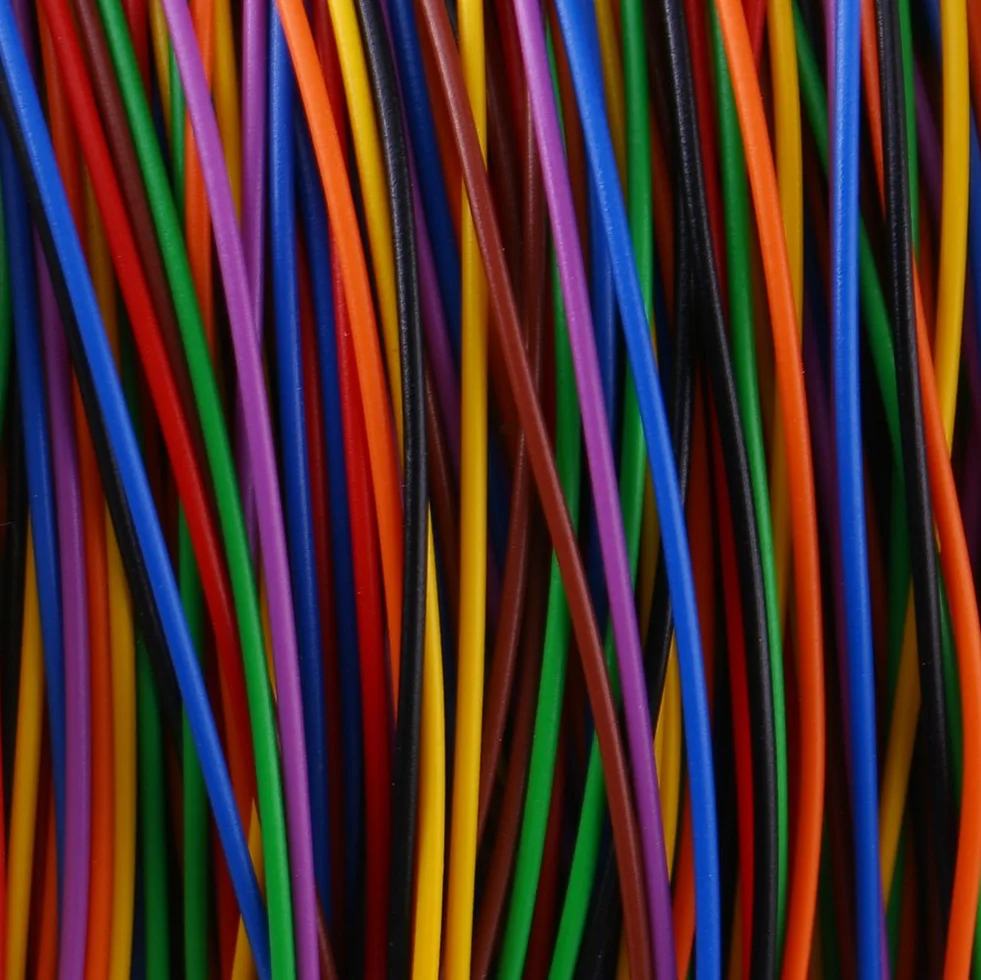 250m 8 przewodów 30AWG drut miedziany rolka kabla elektrycznego z izolacją PVC P/N B-30-1000