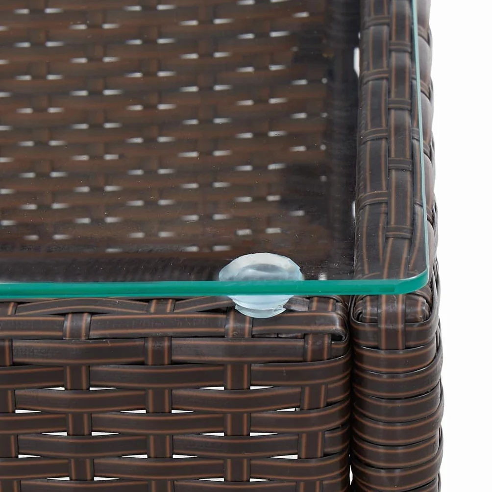 VidaXL Stolik kawowy Brązowy 60x40x36 cm pleciona żywica