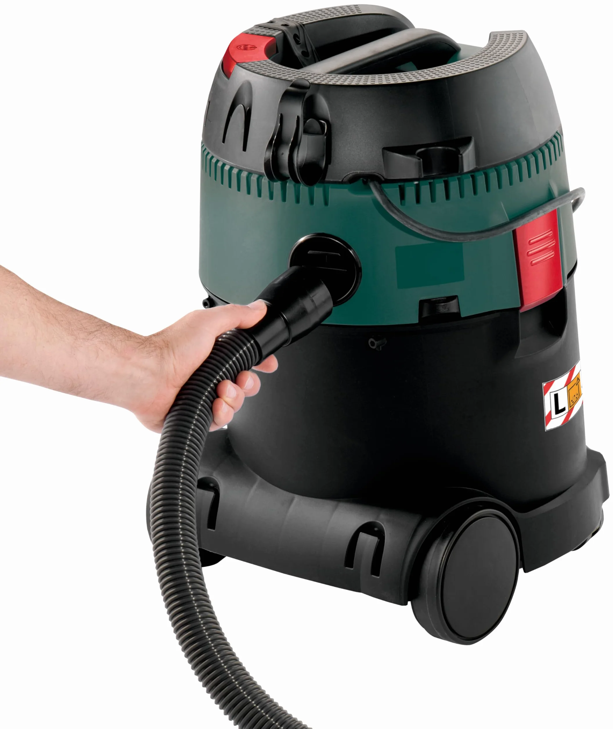 Metabo odkurzacz uniwersalny ASA 25 L PC – 602014000 – Odkurzacz do pracy na mokro i sucho z manualnym czyszczeniem filtra – Długość kabla 7,5 m