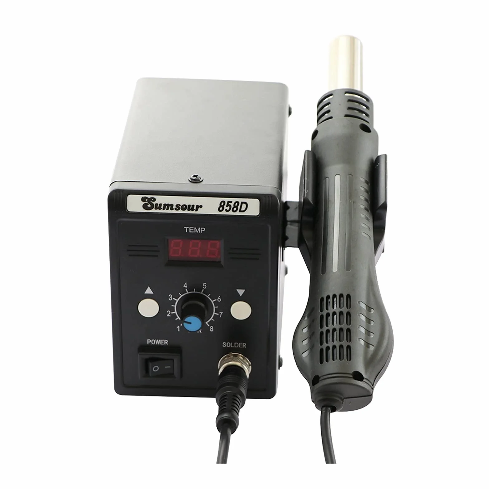 Stacja lutownicza, 858d stacja lutownicza 70 0W 110V / 220V Cyfrowy BGA SMD. Gorące powietrze Lutownia Lutownica Revorning Opetion Repailing Narzędzia