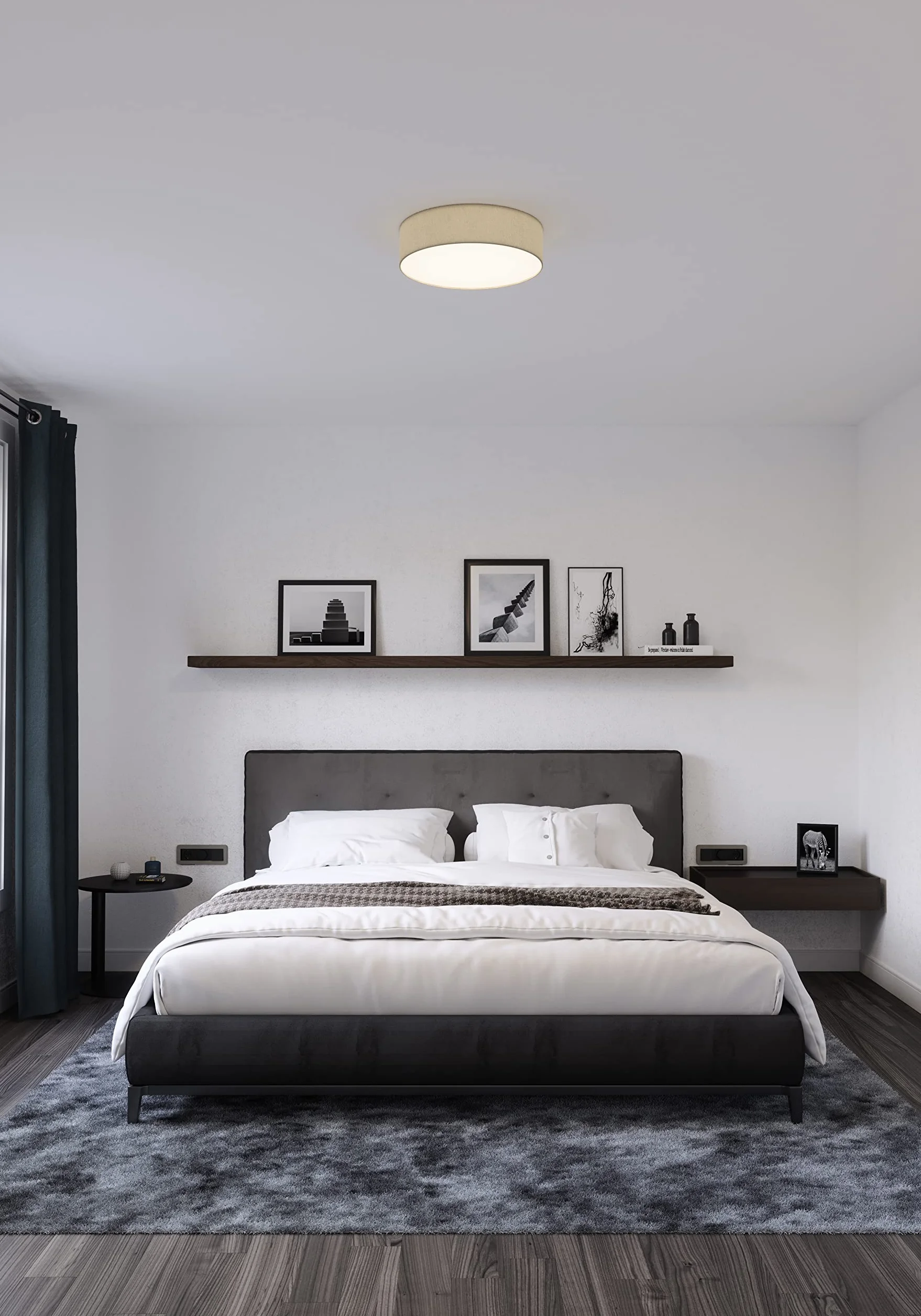 Smartwares Ceiling Dreams Natural lniana lampa sufitowa 40 cm, 3 x wbudowane oprawki E14, do żarówek do 40 W (nie wchodzą w zakres dostawy)