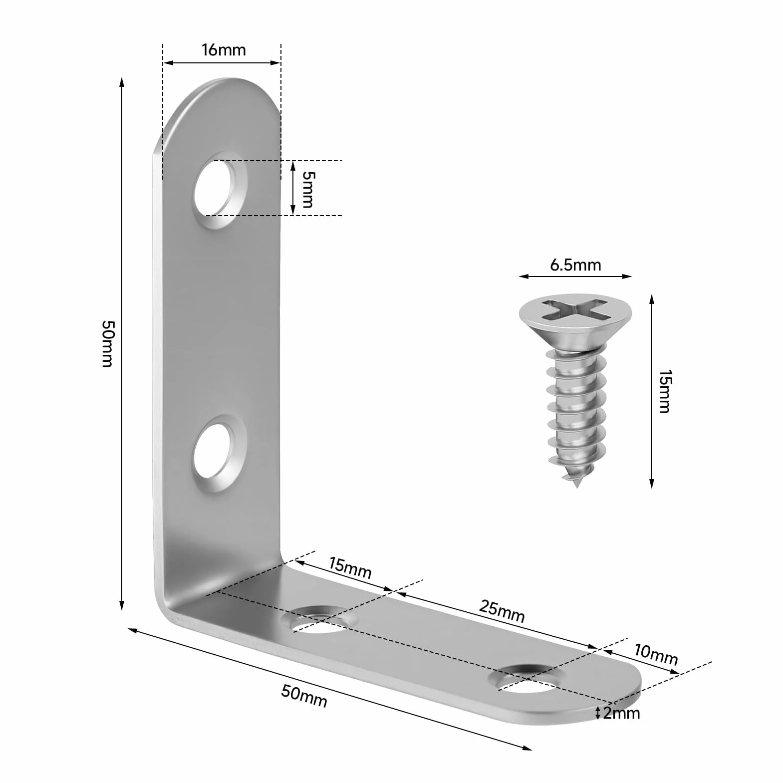 20 szt. nierdzewnych łączników narożnych 50×50 mm kątownik 90° ze stali nierdzewnej wysoka nośność 80 śrub w zestawie meble regały stoły