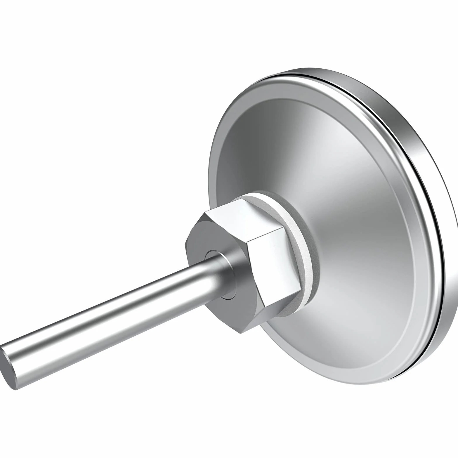 Browin 102200 termometr do komory wędzarniczej BBQ, zakres pomiarowy od 0° do +250°C, analogowy termometr do komory wędzarniczej i grilla, stal nierdzewna