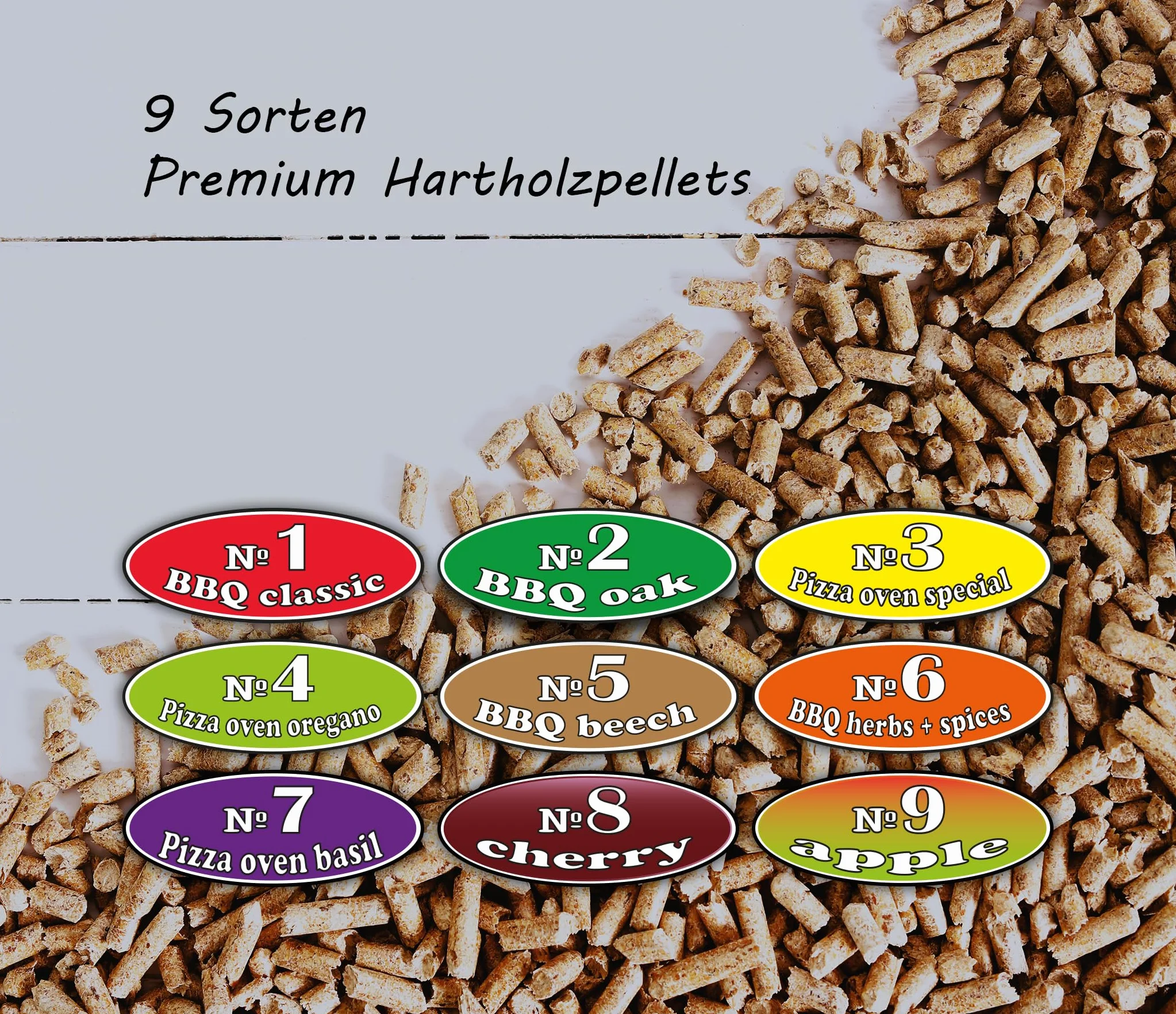 PINI Pellet grillowy № 8, wiśnia, 10 kg, pellet z twardego drewna do grillowania, wędzenia