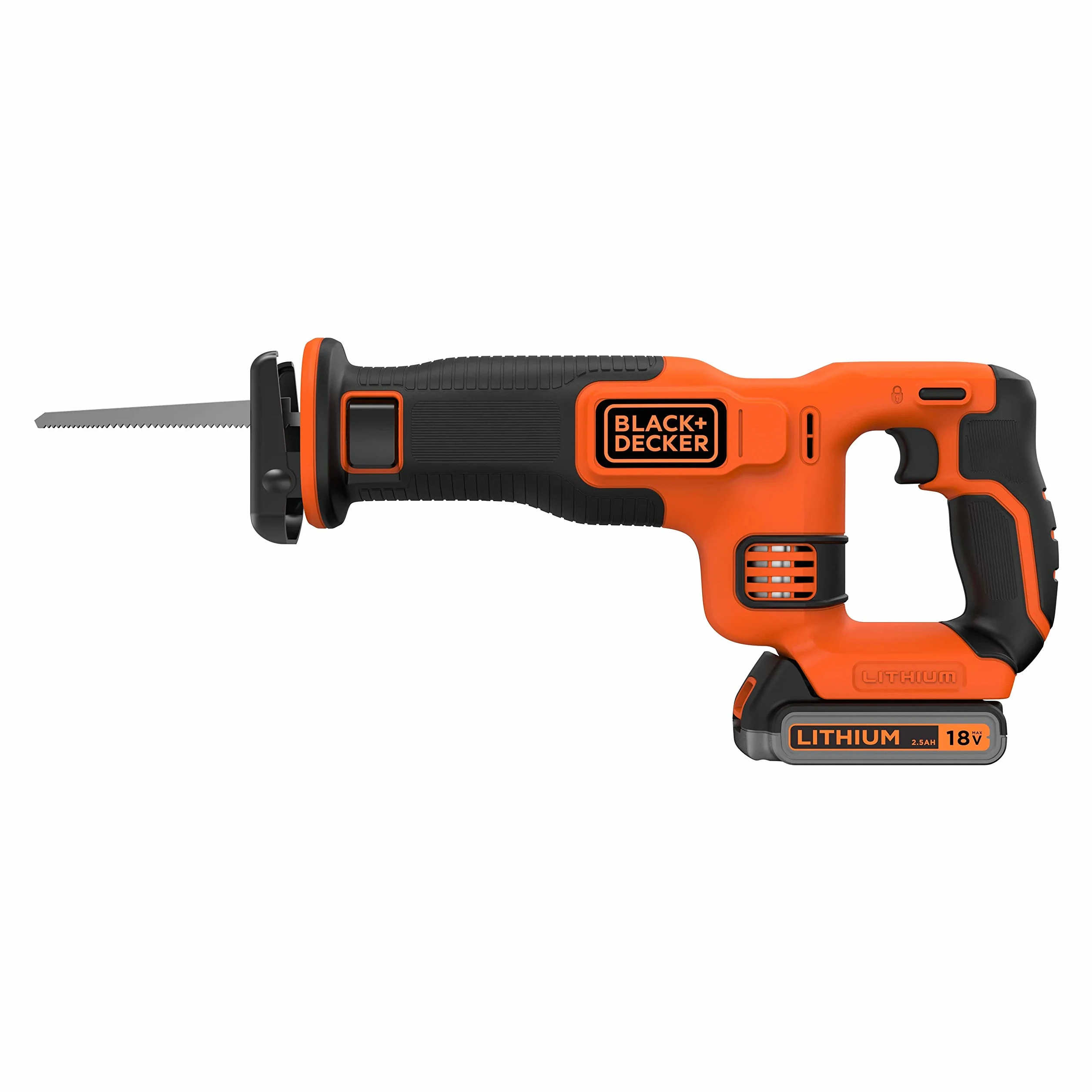 Black + DECKER BDCR18E1-QW akumulatorowa piła szablasta, 1 bateria, 1 ostrze 140 mm, 18 V