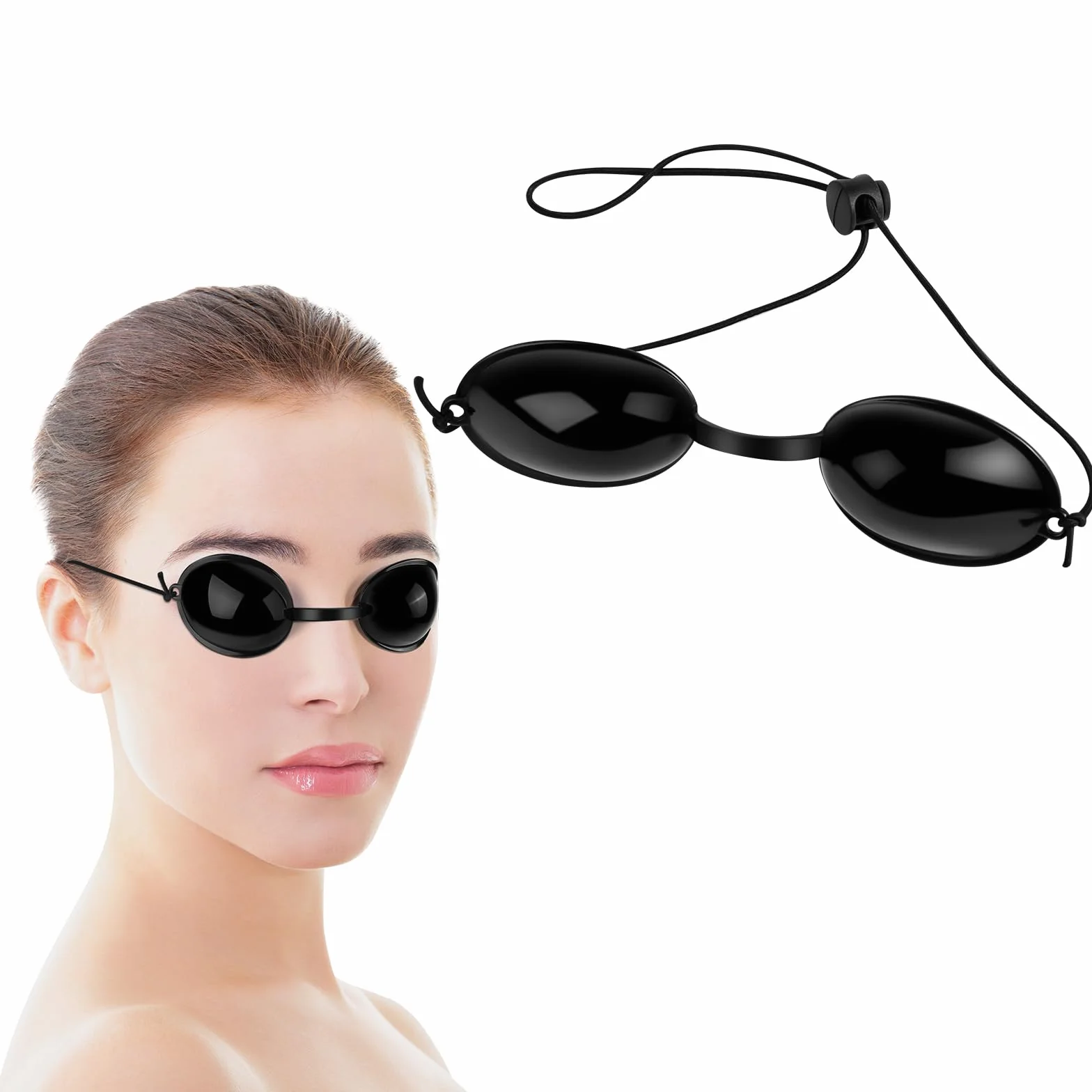 LOPHE Okulary ochronne UV do solarium, okulary do solarium z gumką, ochrona przed promieniowaniem UV Eye Protection do solarium Beauty Instrument kosmetyczny