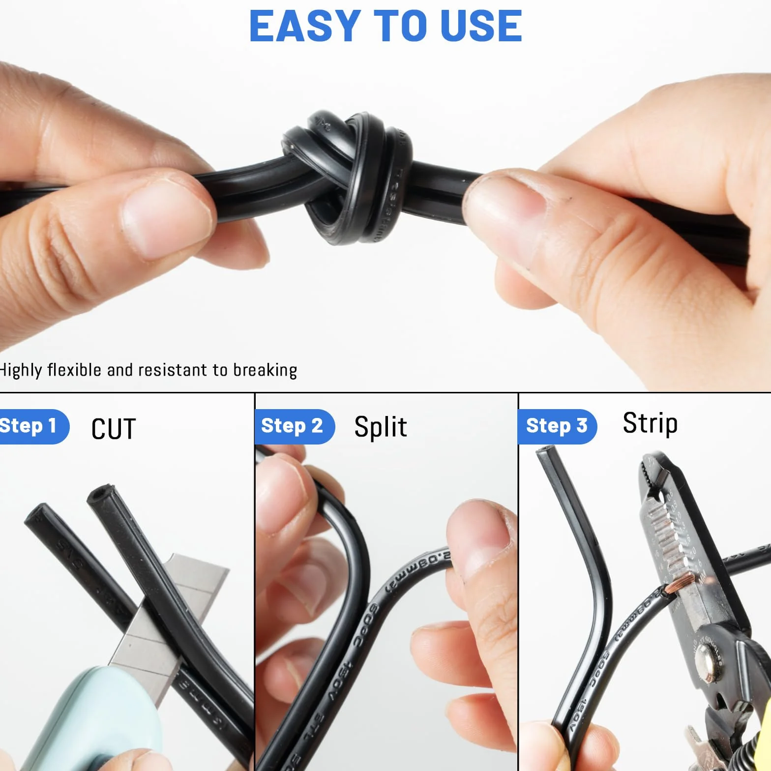 ZONEGRACE Kabel krajobrazowy niskiego napięcia 12/2 12/2 z certyfikatem ETL kabel krajobrazowy oplot z czystą miedzią (65 x 0,254 mm), kabel krajobrazowy niskiego napięcia