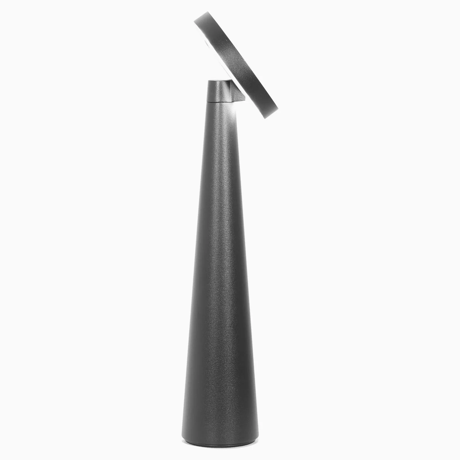 Zafferano, Lampa Angelina, Akumulatorowa Bezprzewodowa Lampa Stołowa ze Sterowaniem Dotykowym z Regulowaną Głowicą, Odpowiednia Do Wnętrz, Ściemniacz, 2200-3000 K, Wysokość 26 cm, Kolor Czarny
