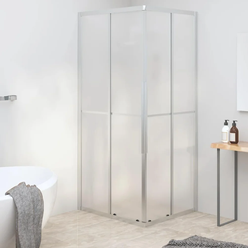 Kabina prysznicowa ESG matowa 90 x 70 x 180 cm do łazienki z ramą aluminiową i szkłem bezpiecznym, zajmuje mało miejsca montaż narożny, ciche rolki, ochrona przed rozpryskiwaniem, uszczelki