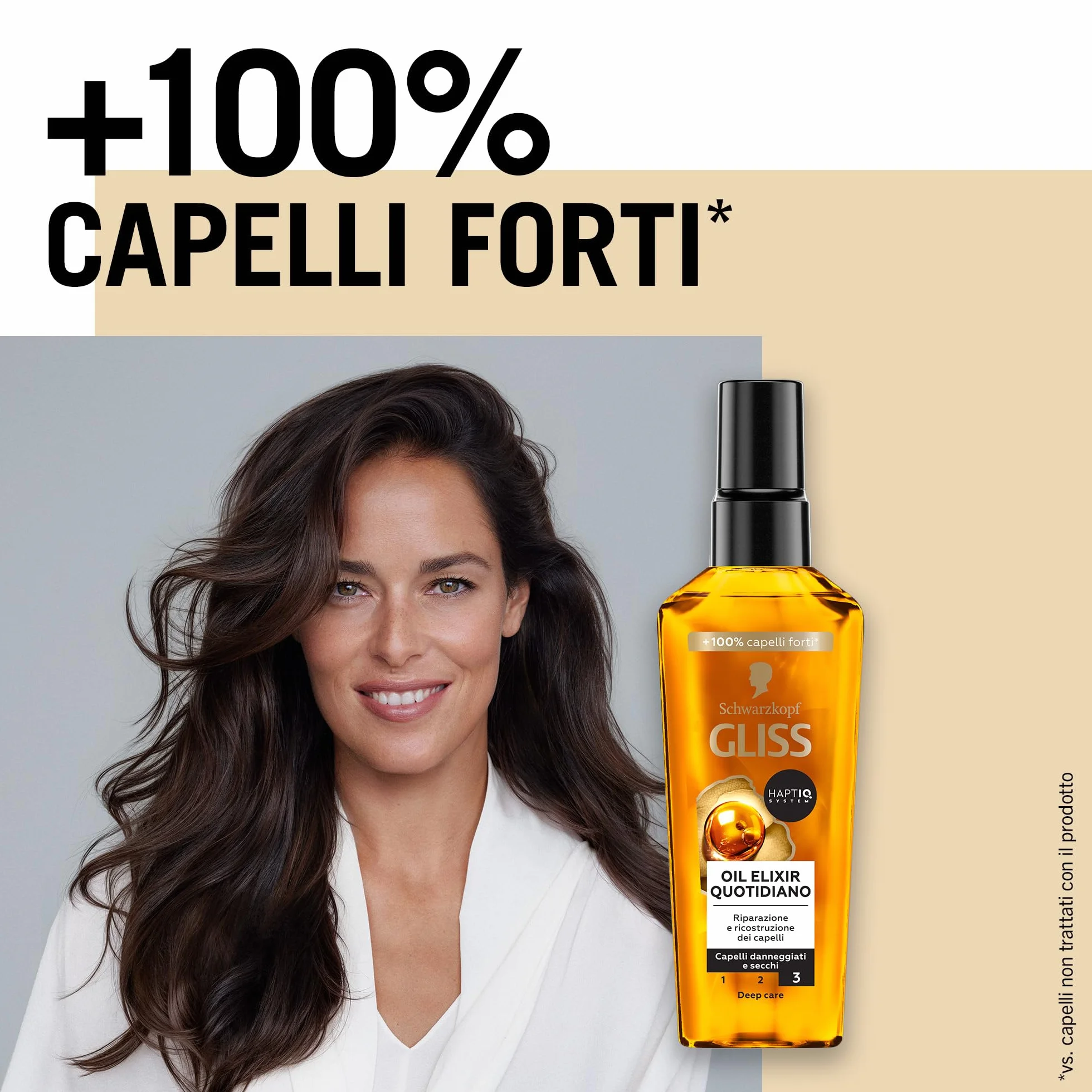 Schwarzkopf Gliss Oil Elixir codziennie 75 ml, odżywczy i nawilżający olejek do włosów wzbogacony systemem HAPTIQ, serum do włosów zniszczonych i suchych