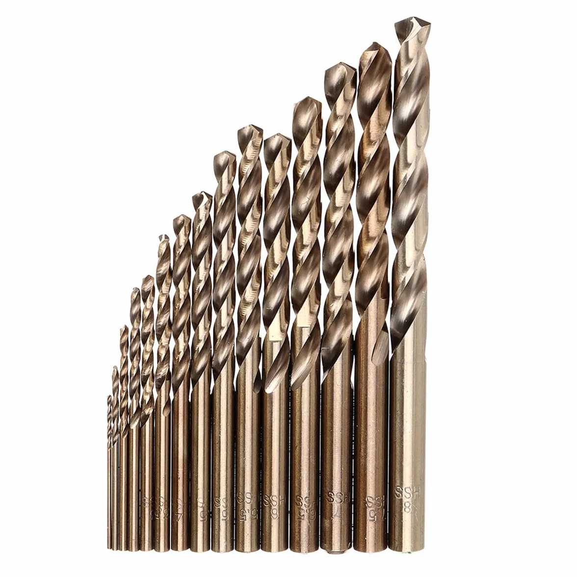 VIDOO 13/19/25 SZT HSS 1-13mm M35 Zestaw Wierteł Kobaltowych Kręte do Metalu Stali-25Sztuk