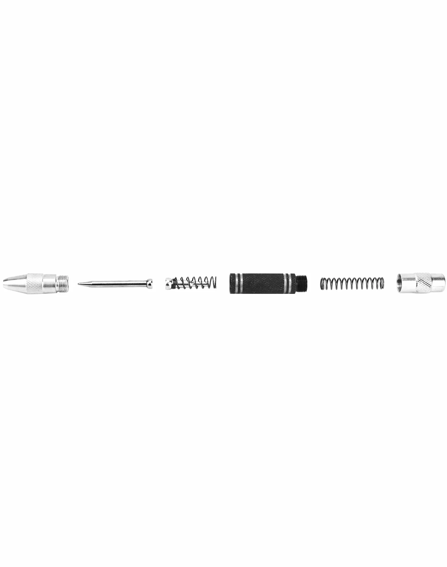 QWORK 2-częściowy punktak automatyczny, punktak sprężynowy, do metalu, drewna, szkła, blachy stalowej, 128 mm