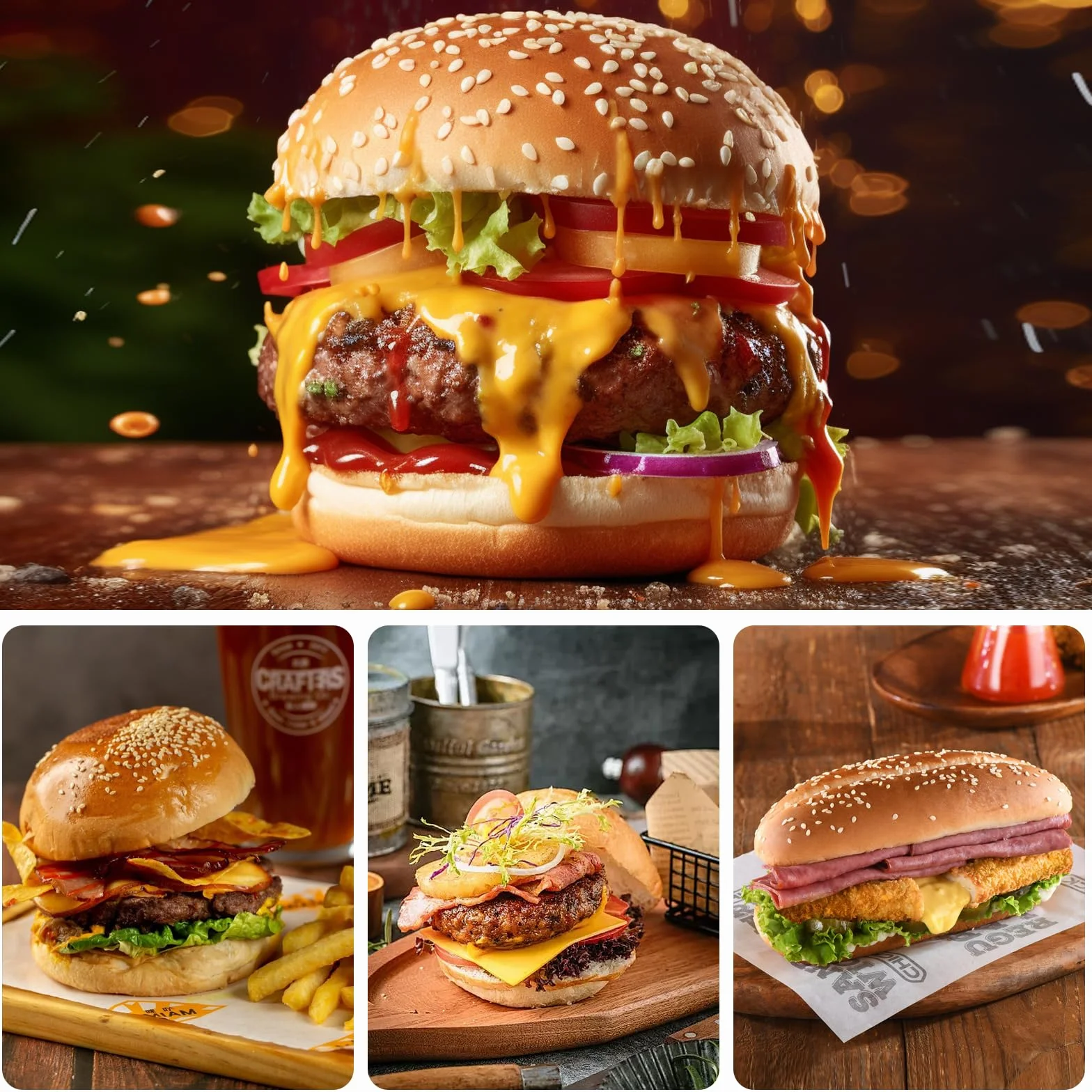 Prasa do burgerów, prasowarka do hamburgerów, forma do tworzenia kotletów, aluminumowy nieprzywierający twórca hamburgerów dla BBQ, zestaw z 100 arkuszy papieru silikonowego i śrubokrętem