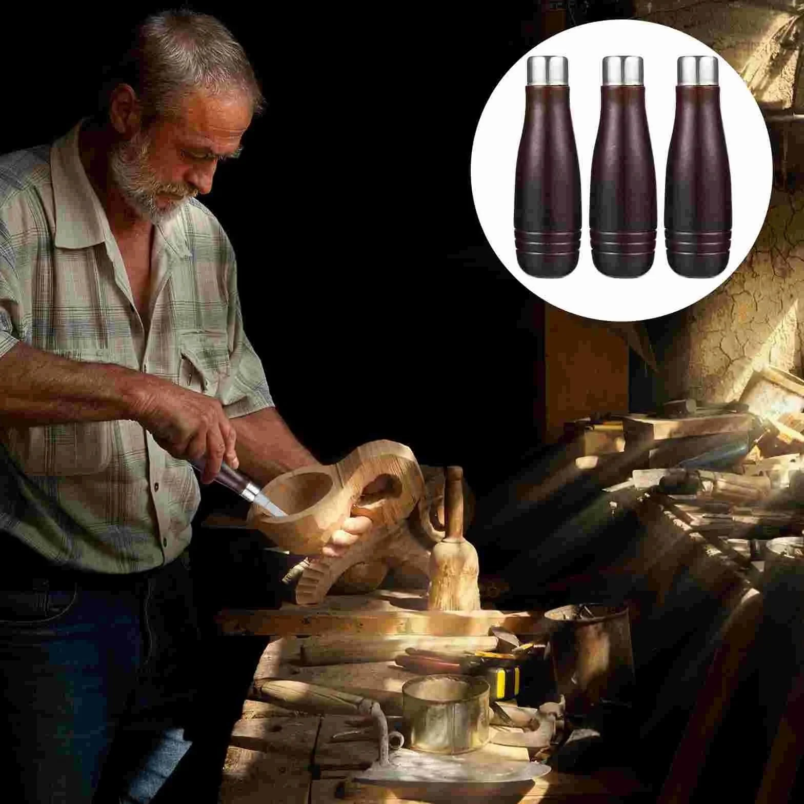 10 szt. Ergonomiczny drewniany uchwyt, zamiennik pilnika, trwały, odporny na uderzenia, obróbka metalu, obróbka drewna