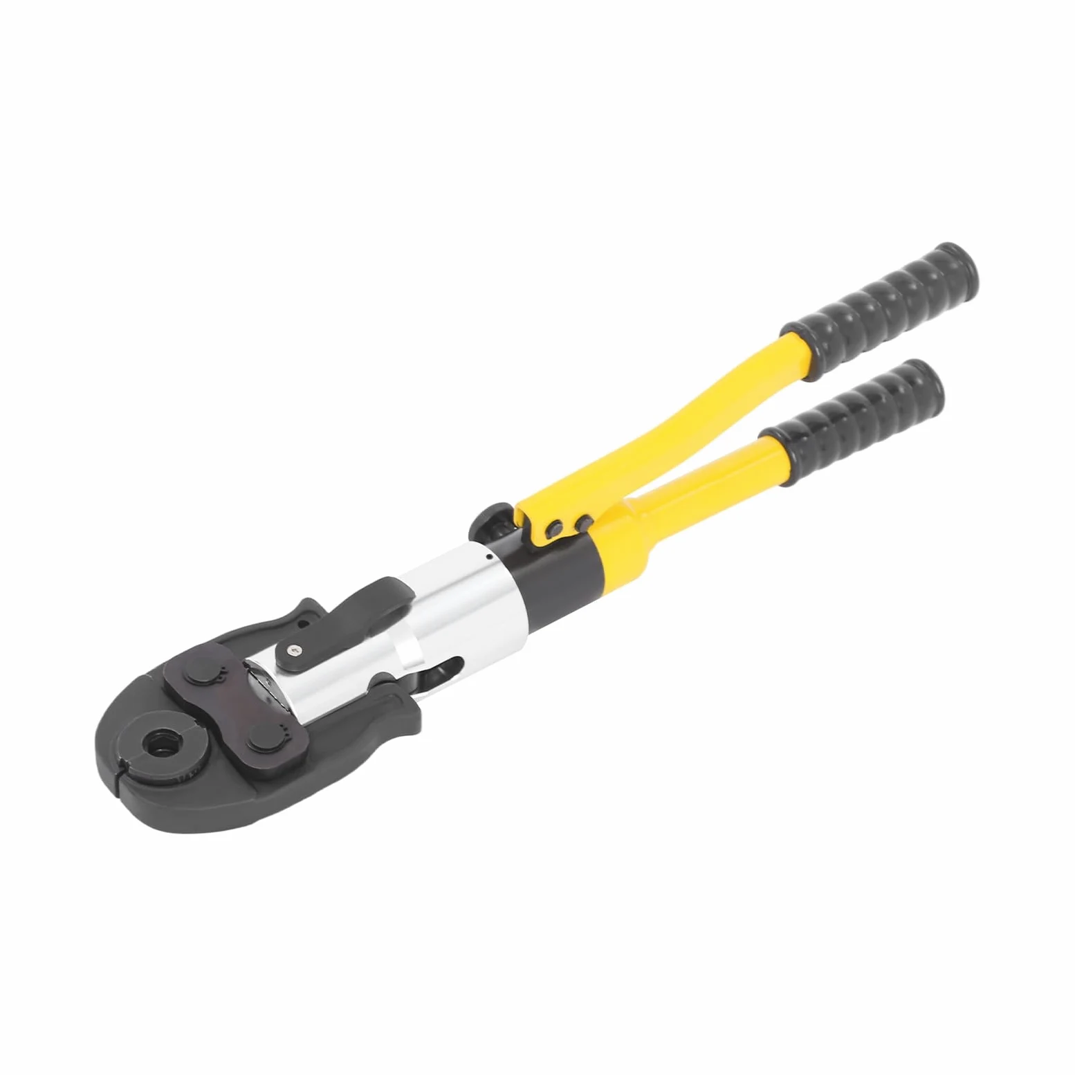 Hydrauliczne szczypce zaciskowe 10 T, hydrauliczne szczypce zaciskowe 60 mm, ręczne profesjonalne szczypce do końcówek kablowych z 4 matrycami w kształcie litery U, ulepszone szczypce do rur