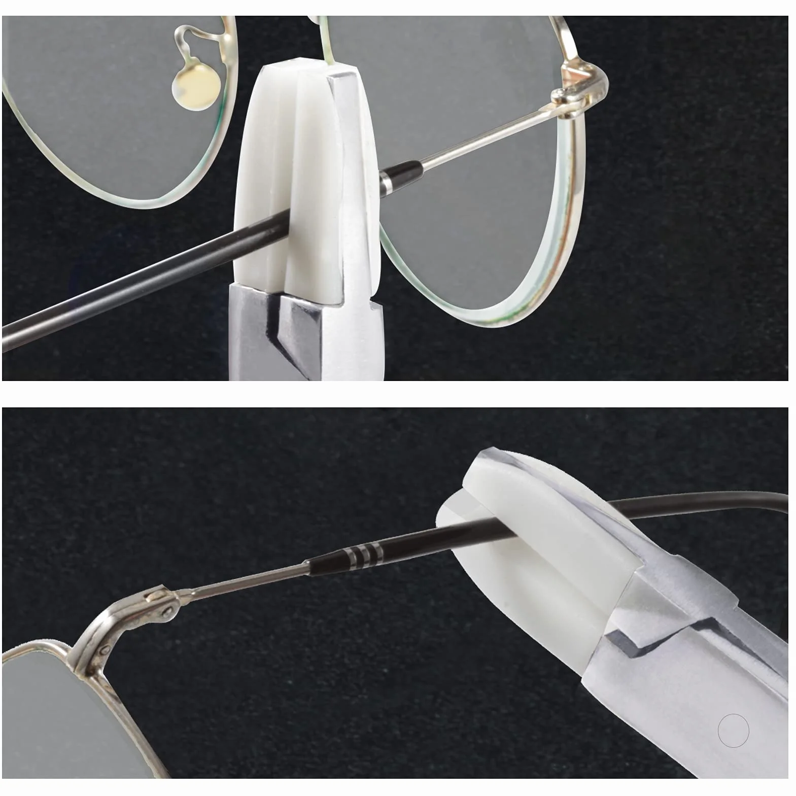 LEONTOOL Płaski nos nylonowe szczęki okulary szczypce 15 cm okulary rama szczypce do naprawy okularów narzędzia do montażu i dostosowania optyczny narzędzie optyczne z śrubokrętem do naprawy okularów