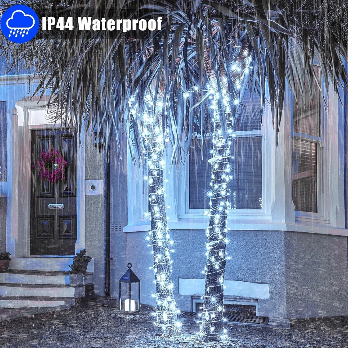Łańcuch świetlny bożonarodzeniowy, 50M 1000Led 8 trybów świecenia, do użytku wewnątrz i na zewnątrz (white1000led)