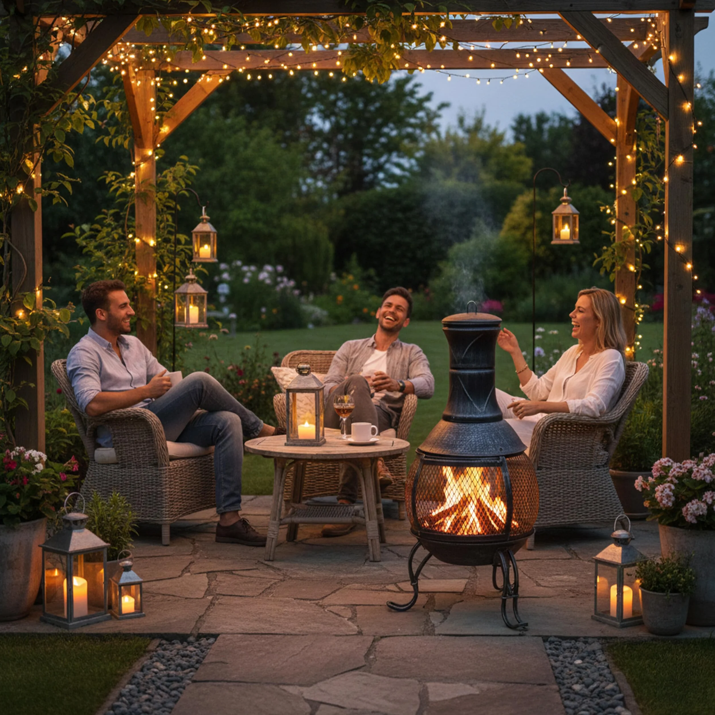 Relaxdays Chiminea, ogrzewanie tarasowe, poker, ruch, osłona przed iskrami, patio, taras, antyczny wygląd, palenisko, wysokość 89 cm, szary