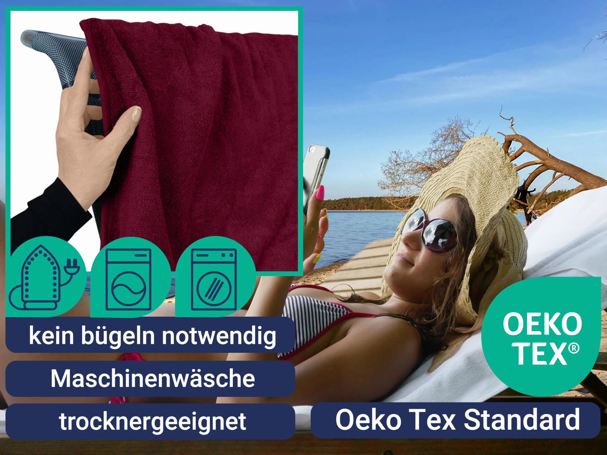 Pokrowiec na krzesło z tkaniny frotte 70 x 200 cm
