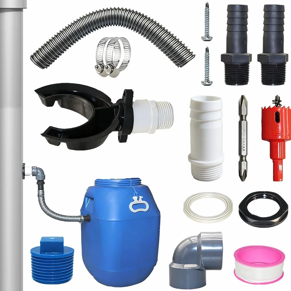 Kolektor deszczówki 70-110 mm rura spustowa do dachów 80 m²