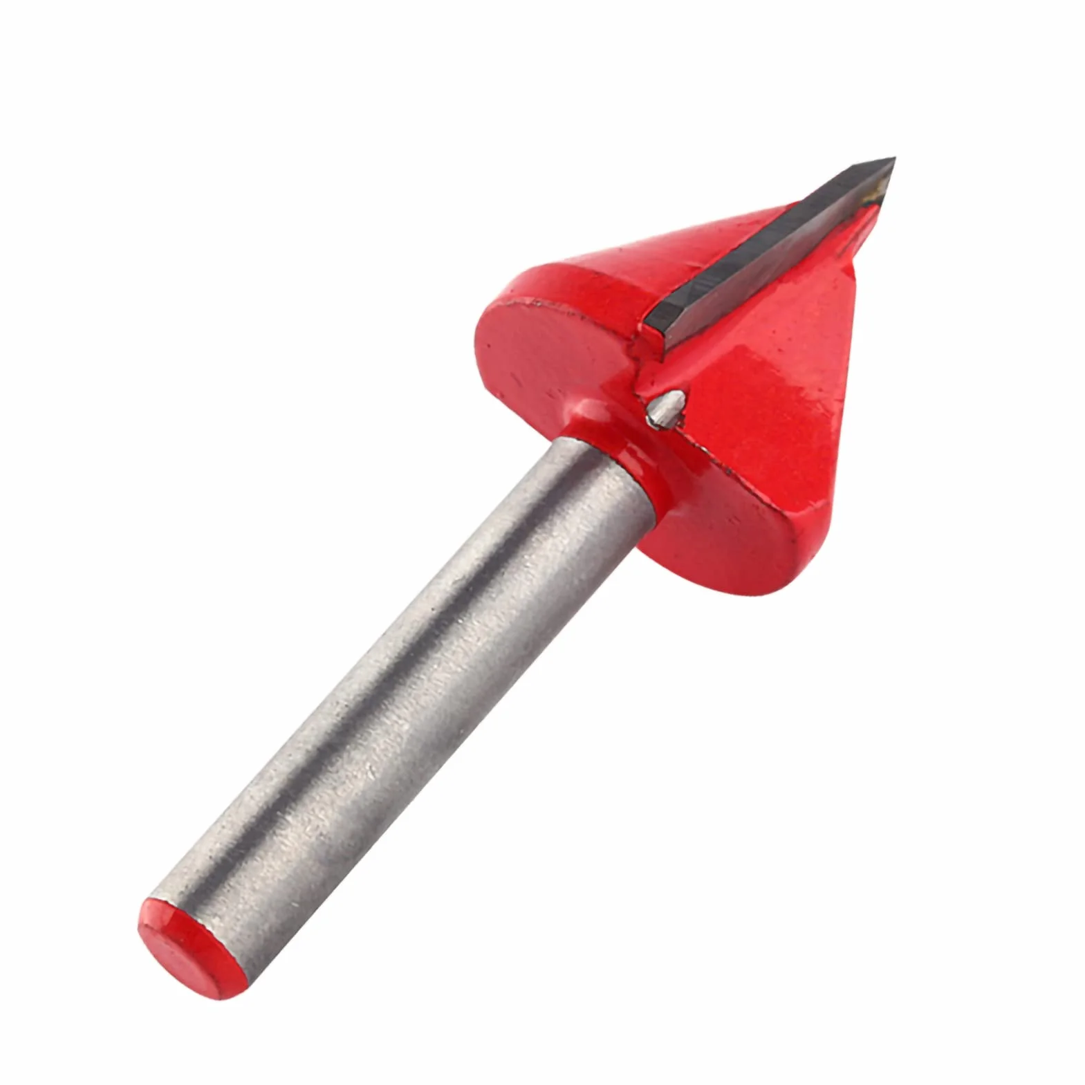 Router stal wolframowa, grawerowanie CNC, ostry frez do rowków V, 60 stopni, 6 mm, trzpień, 22 mm, średnica frezu, trójwymiarowy znak, grawerowanie, obróbka drewna, fazowanie, frez, czerwony