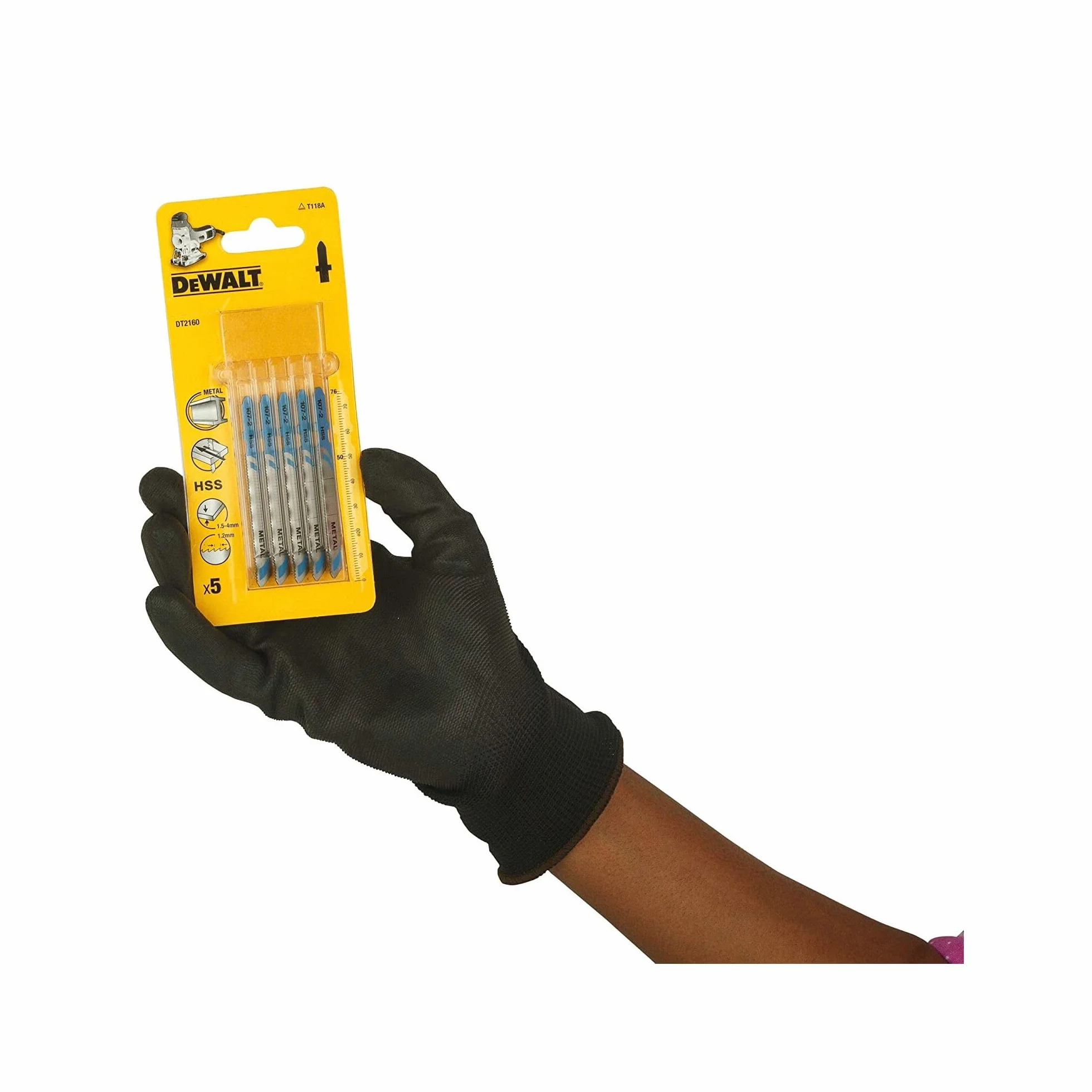 DeWalt DT2160QZ brzeszczoty do wyrzynarki do metalowego trzpienia T HSS T118A (5 sztuk)