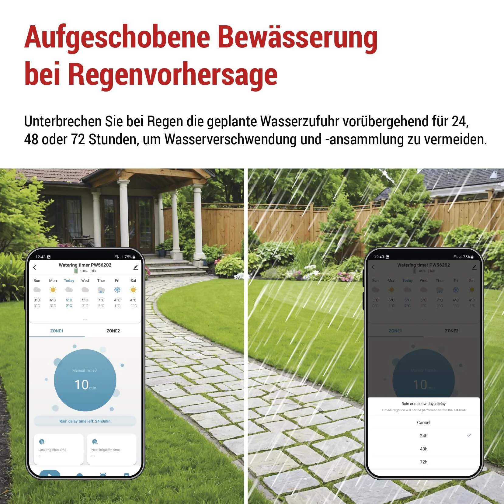 EMOS Inteligentny zegar nawadniający ZigBee 2 wyjścia 8 bar 35 l/min 1″ 3/4″