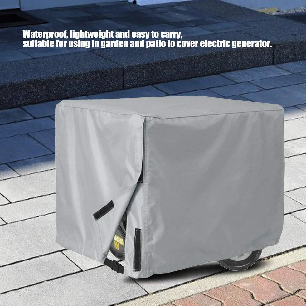 Wodoodporna pokrywa generatora elektrycznego, pyłoszczelna, na patio ogrodowe (Gray)