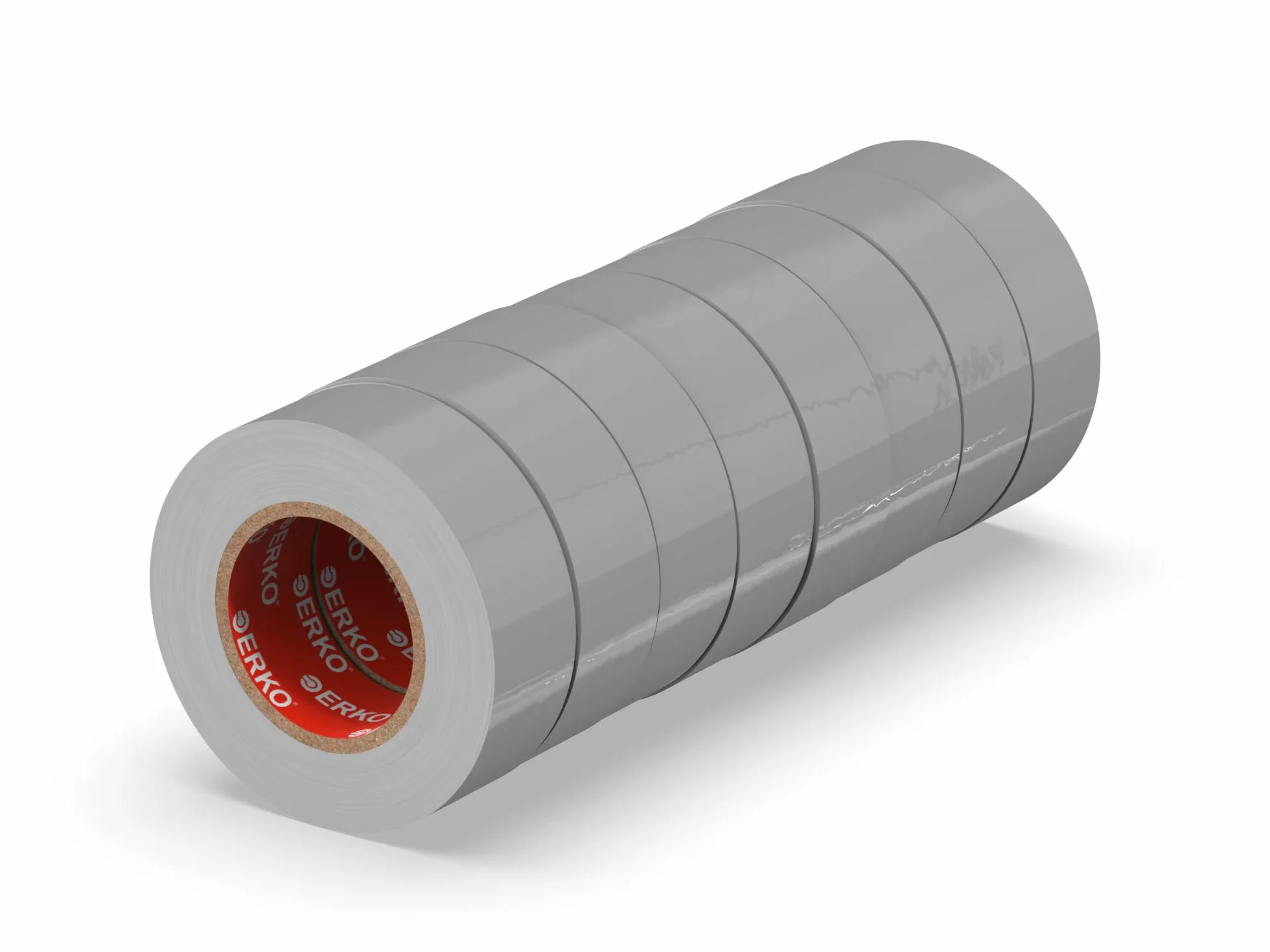 ERKO Taśma izolacyjna, szara, zestaw 8 sztuk, 19 mm x 20 m, PCW, do naprawy przewodów elektrycznych, bardzo elastyczna, o dużej sile klejenia, odporna na działanie środków chemicznych, wodoodporna,