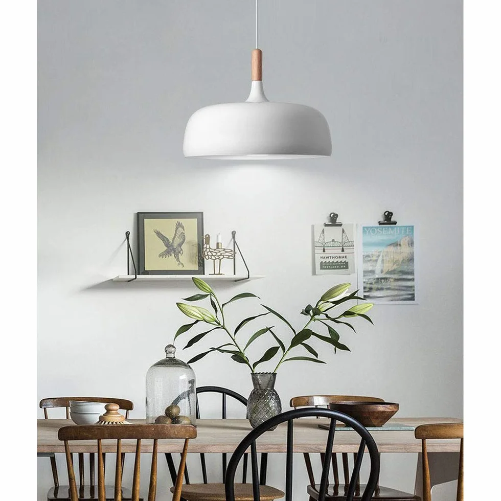 Nowoczesna Lampa Wisząca Elegance Żyrandol Metalowy Kuchnia Wyspa Jadalnia z Drewnem Dębowym Wisząca Oprawa Oświetleniowa Do Do Kuchni, Sypialni, Jadalni, Restauracji SHUANGZ