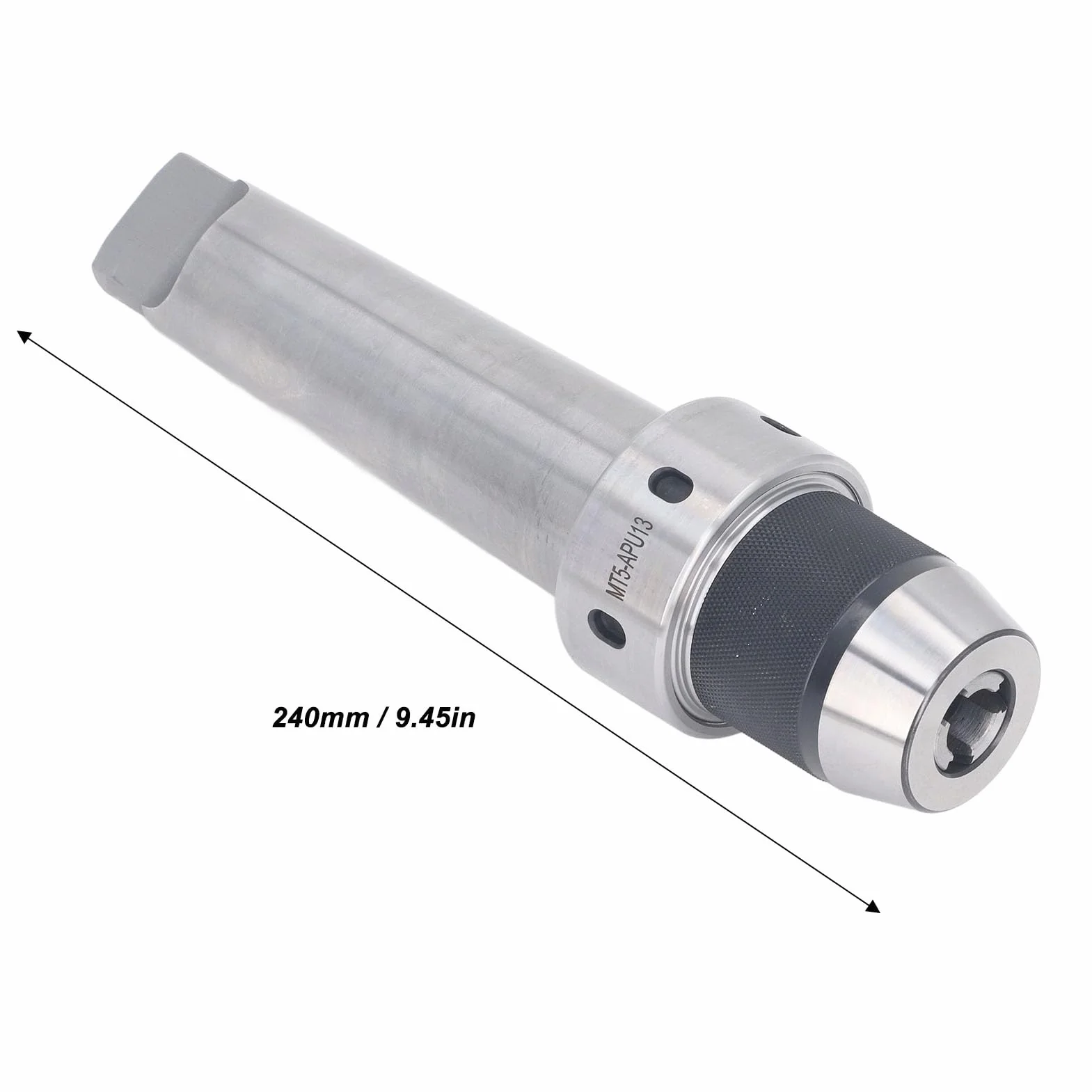 Bezkluczowy uchwyt wiertarski MT5 Mocowanie stożkowe Morse'a 3 szczęki 1/32in-1/2in 1mm-13mm Regulowane samozaciskowe Konstrukcja przemysłowa Frezowanie Wiercenie
