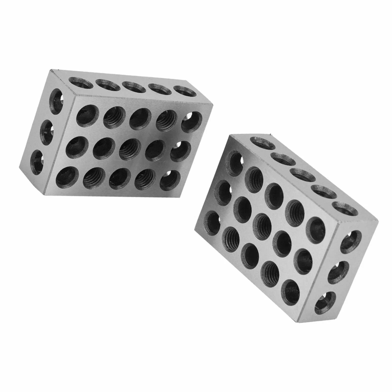 2Pcs 25X50X75Mm Blocks 23, Parallelblock Machinist Block Holes Milling Parallel Clamping Block Milling Machine Accessories