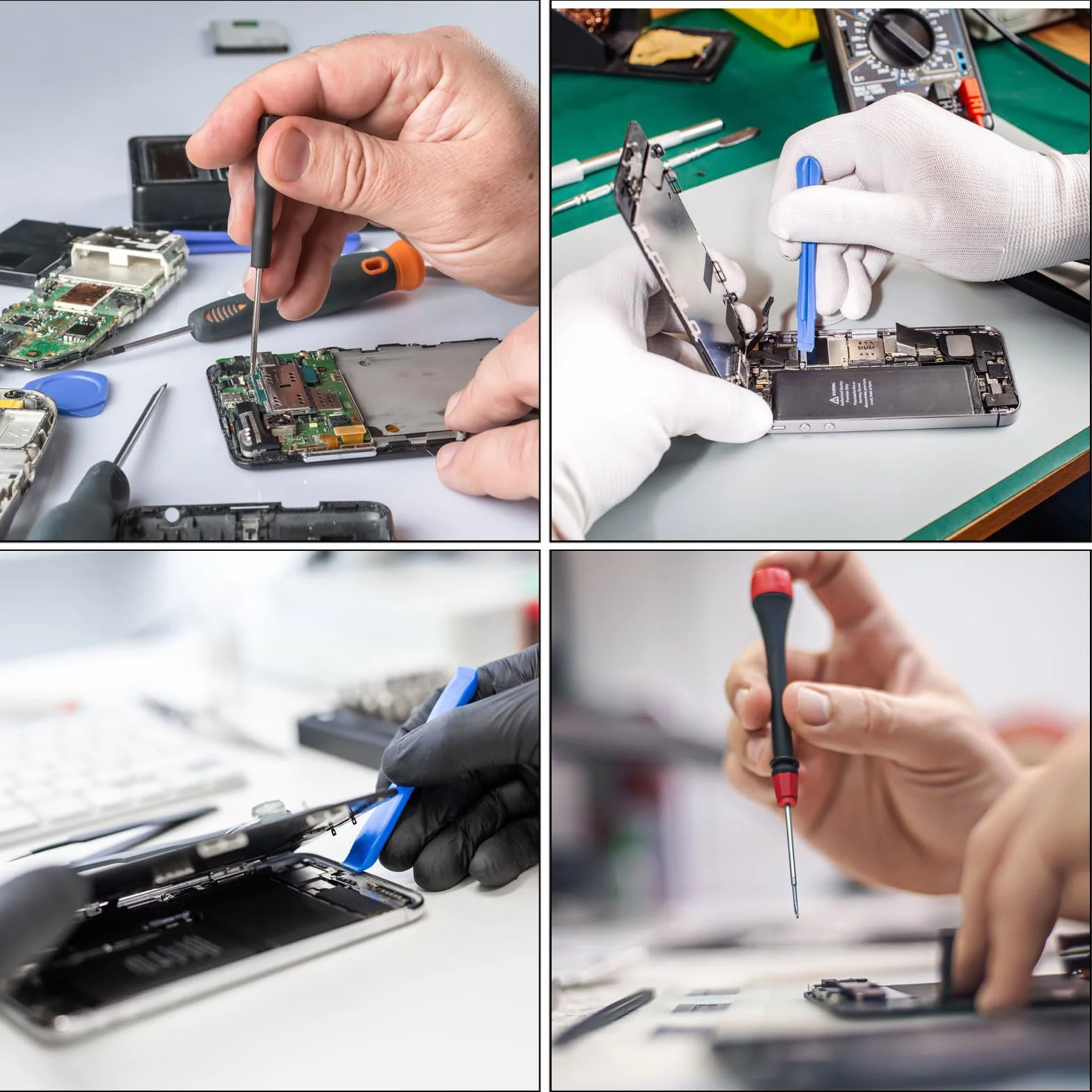 QUARKZMAN 10 w 1 Spudger Crowbars otwieracz dźwigni narzędzia do naprawy elektroniki zestaw do telefonu komórkowego Laptop PC tablet niebieski