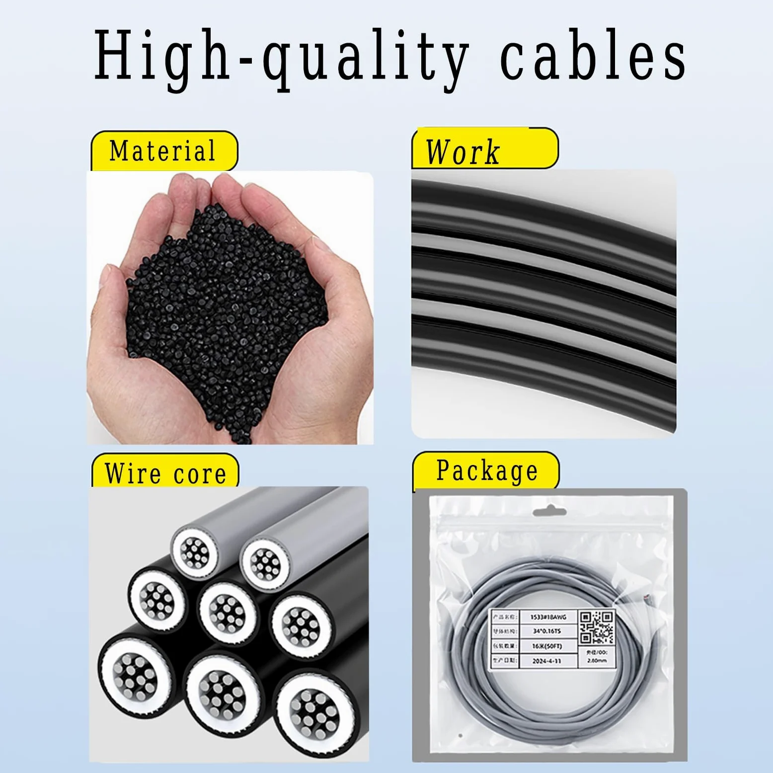 Wysokotemperaturowy przewód elektryczny, 2-żyłowy kabel UL 2586 10-20 AWG 25/50/100 Ft Miedź cynowana termicznie PVC(100ft,14AWG)