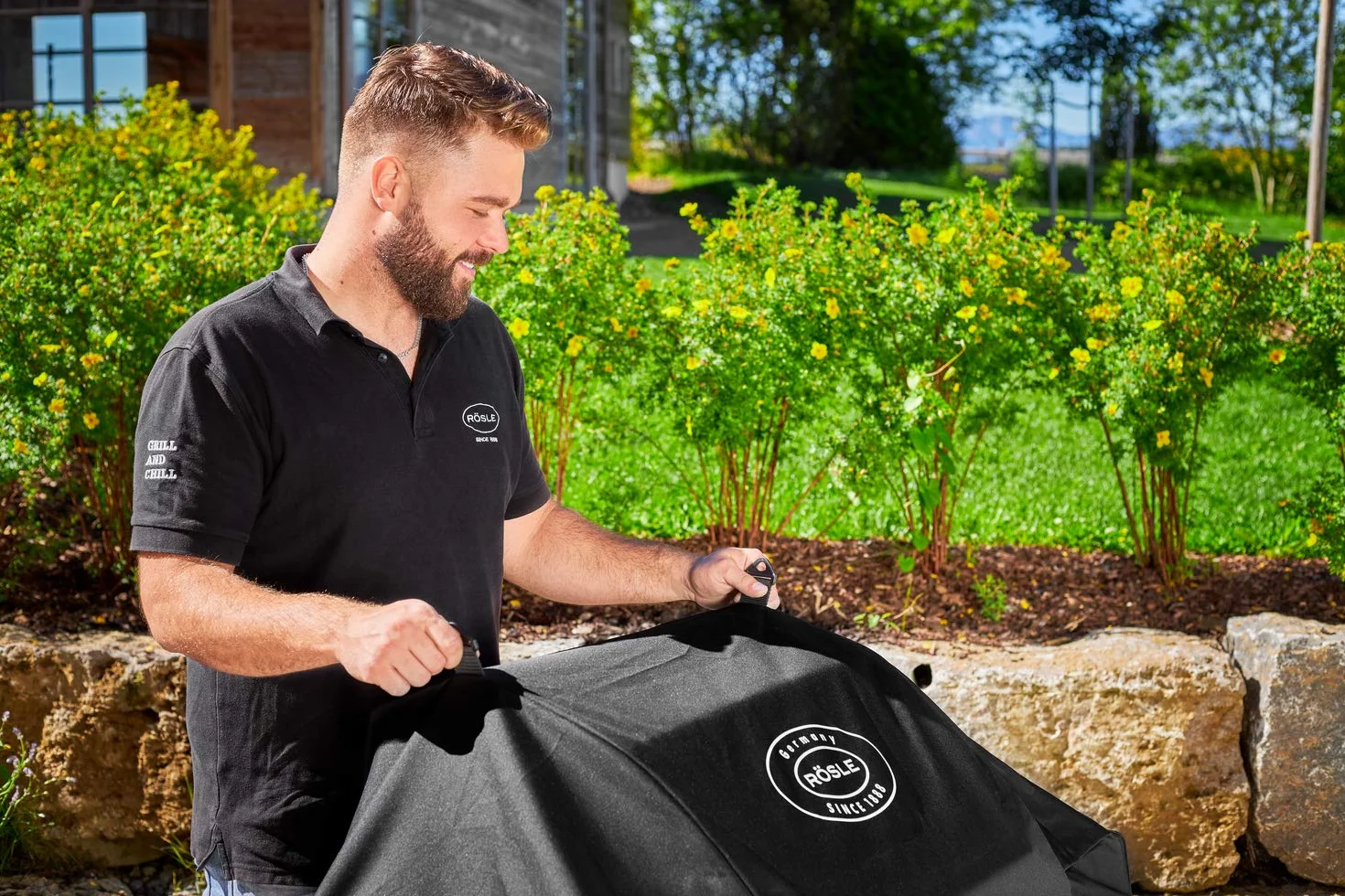 RÖSLE Pokrowiec BBQ-Station Videro G4/G4-S, ochronny pokrowiec z poliestru z powłoką PU, odporny na warunki atmosferyczne