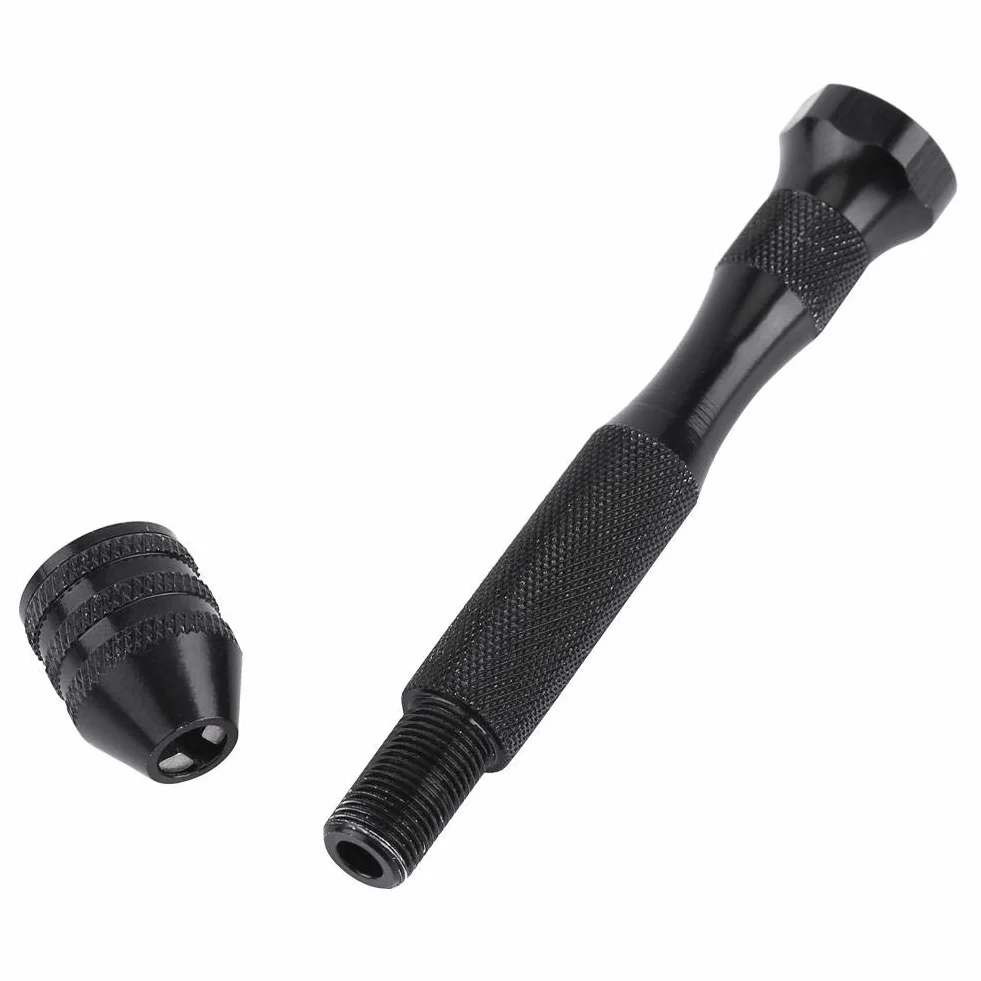 Wiertarka skrętna, 0,3-3,6 mm zakres chwytu, ręczna wiertarka spiralna z 25 wiertłami HSS, narzędzie do wiercenia drewna precyzyjne, imadło ręczne do produkcji artystycznej, prac rzemieślniczych, wiszącej biżuterii lub tworzenia pamiątek