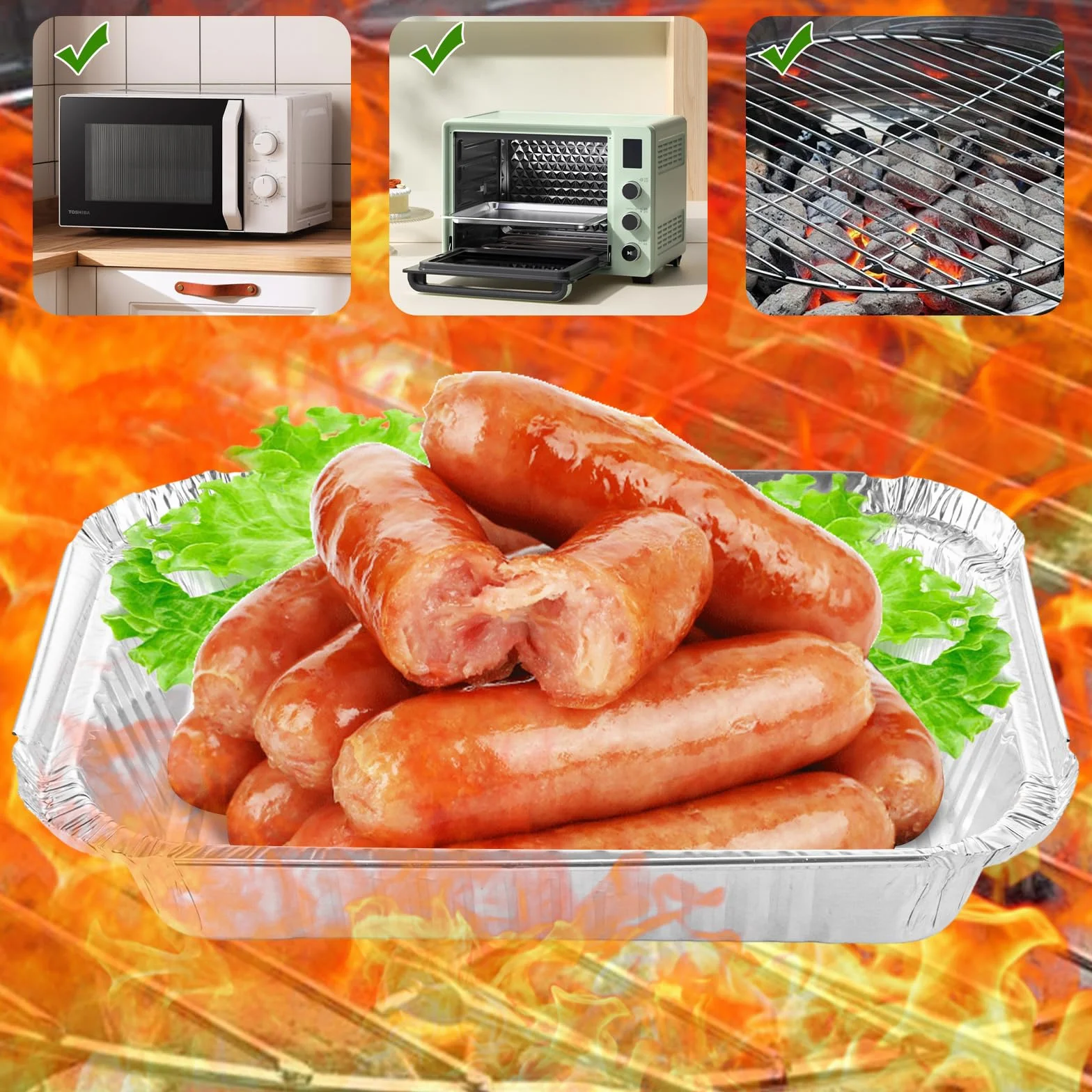 SENENQU Zestaw 75 misek aluminiowych z pokrywką 850 ml – jednorazowe miski z folii aluminiowej z pokrywką do pieczenia, smażenia, gotowania, małych pojemników – 21 x 14 cm