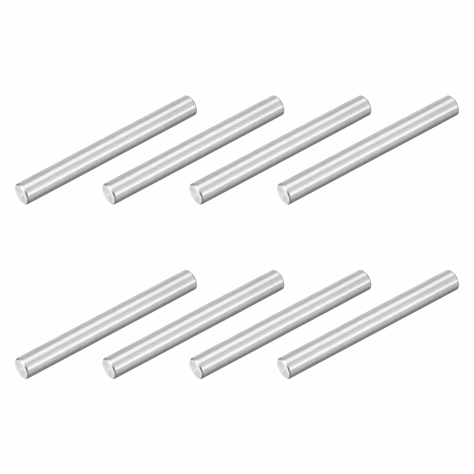 QUARKZMAN 8 szt. M5 x 45 mm 304 wtyczka centrująca ze stali nierdzewnej, cylindryczny uchwyt na półkę równoległą do produkcji mechanicznej, przemysłu, montażu mebli, srebrny