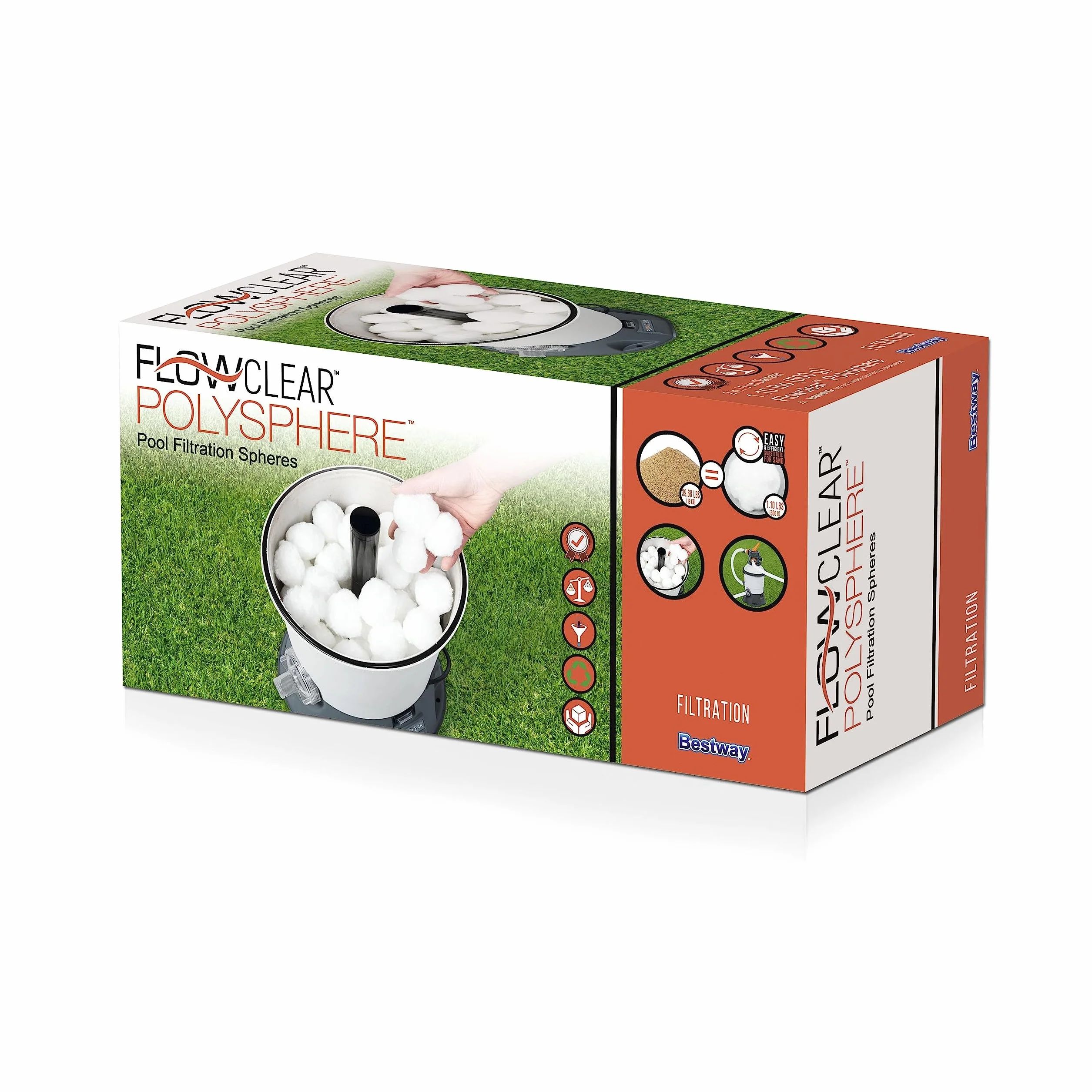 Bestway Flowclear Polysphere materiał filtrujący do pomp piaskowych basenowych