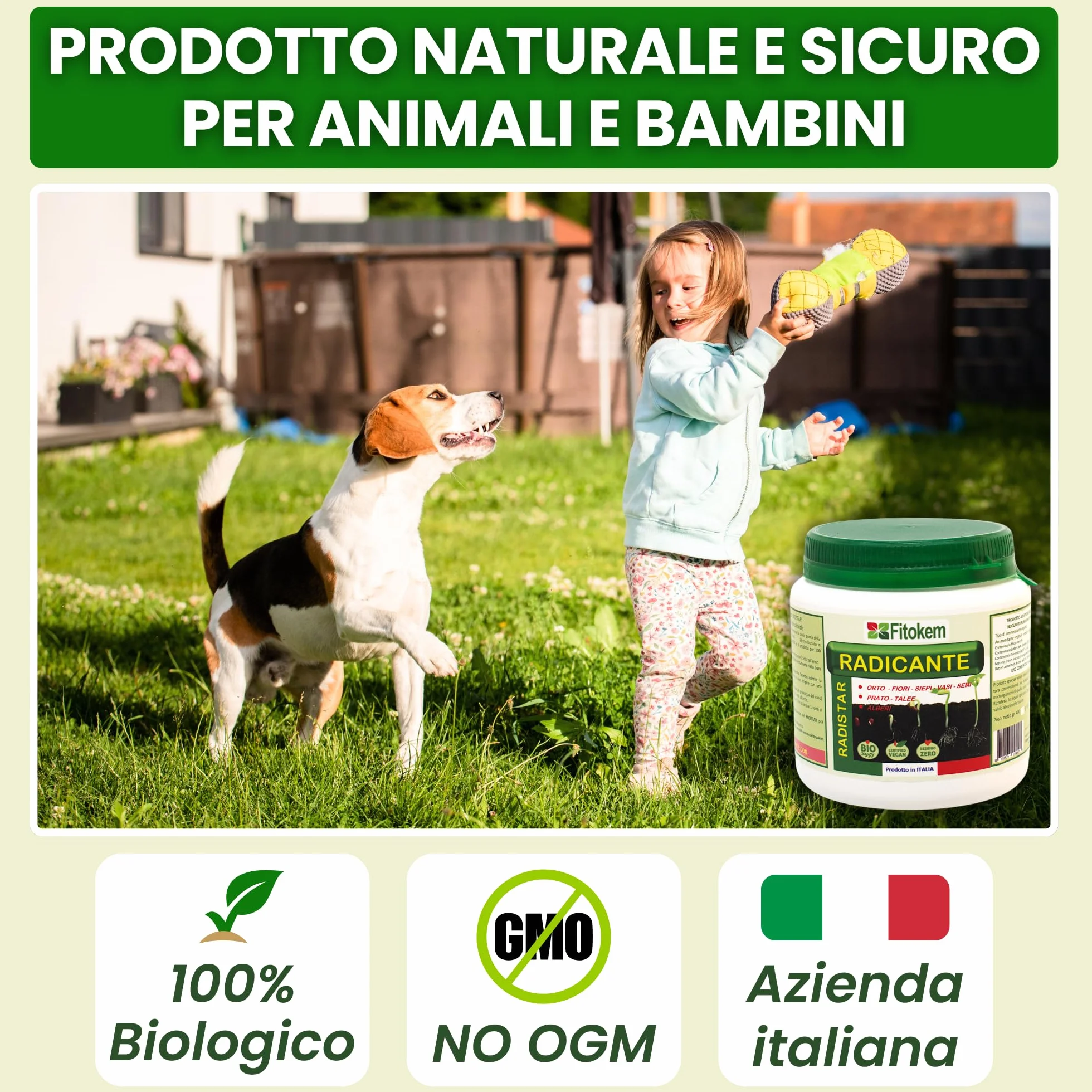 FITOKEM Radistar Hormon sadzenia w proszku 400 g Organiczny proszek do korzeni mikoryzy