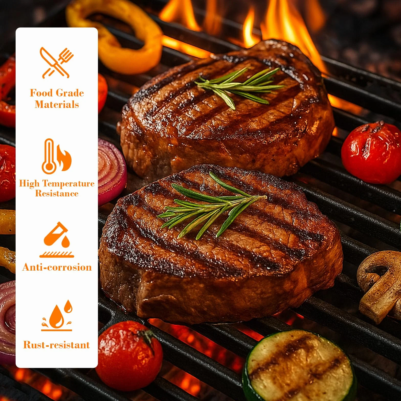 GFTIME Żeliwny ruszt do grillowania, 43 x 63 cm, do Enders Boston Pro 3, Enders Monroe Pro 3, Charbroil, Barbecook Siesta 310, Landmann Triton 3 & 4, Proficook PC-GG 1058/1059, części zamienne, 3