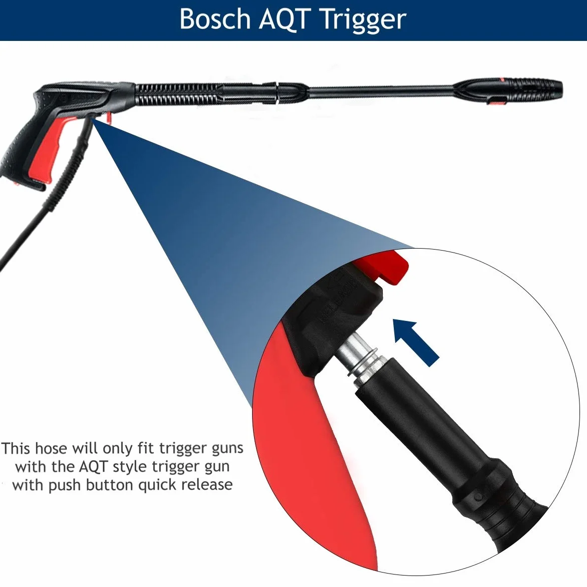 Wąż wysokociśnieniowy 10 m Bosch AQT z szybkozłączami