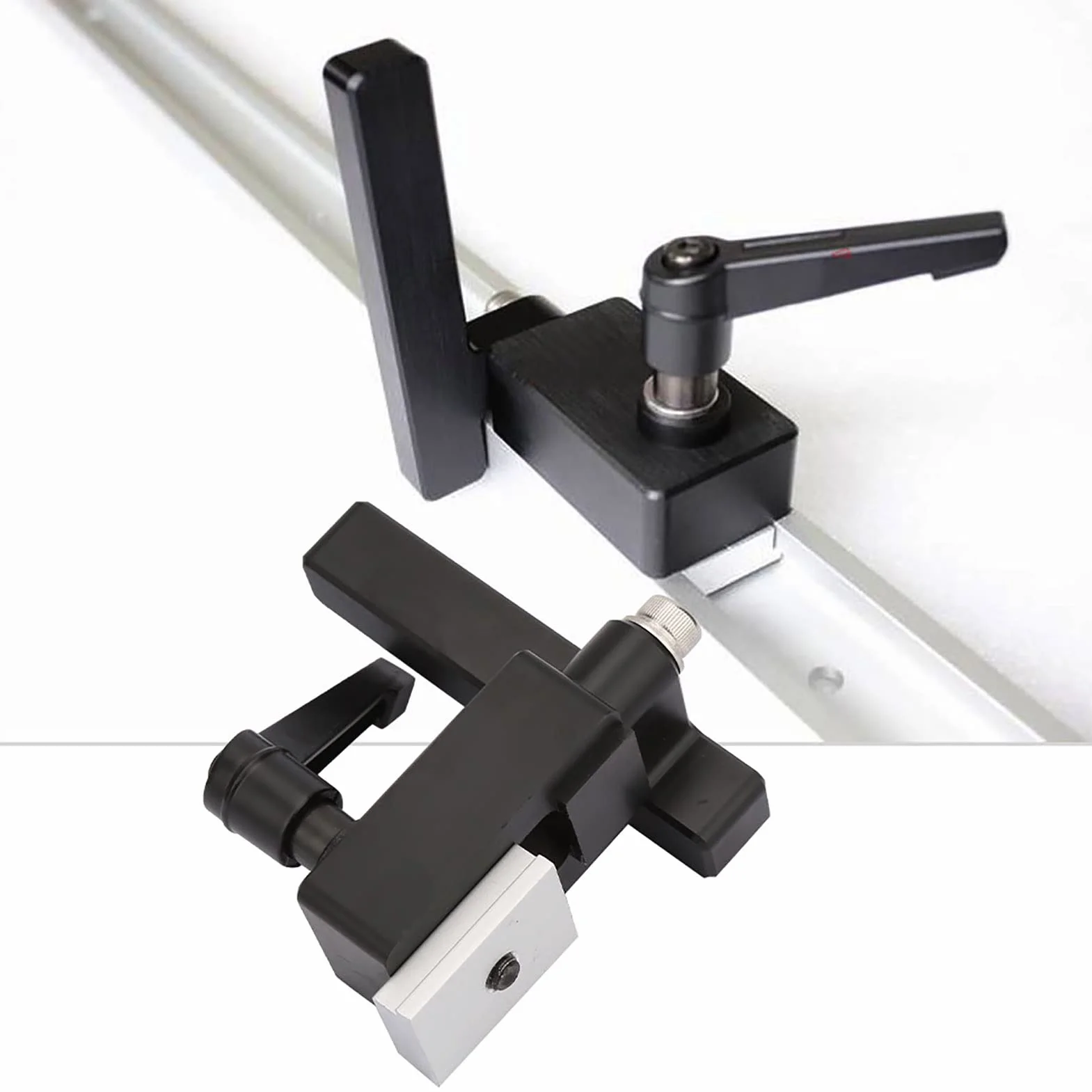 30mm Gehrungsbahn Stop Holzbearbeitung Chute Limiter Aluminiumlegierung Genaue T-Track Holzarbeit DIY Handwerkzeuge(#1)