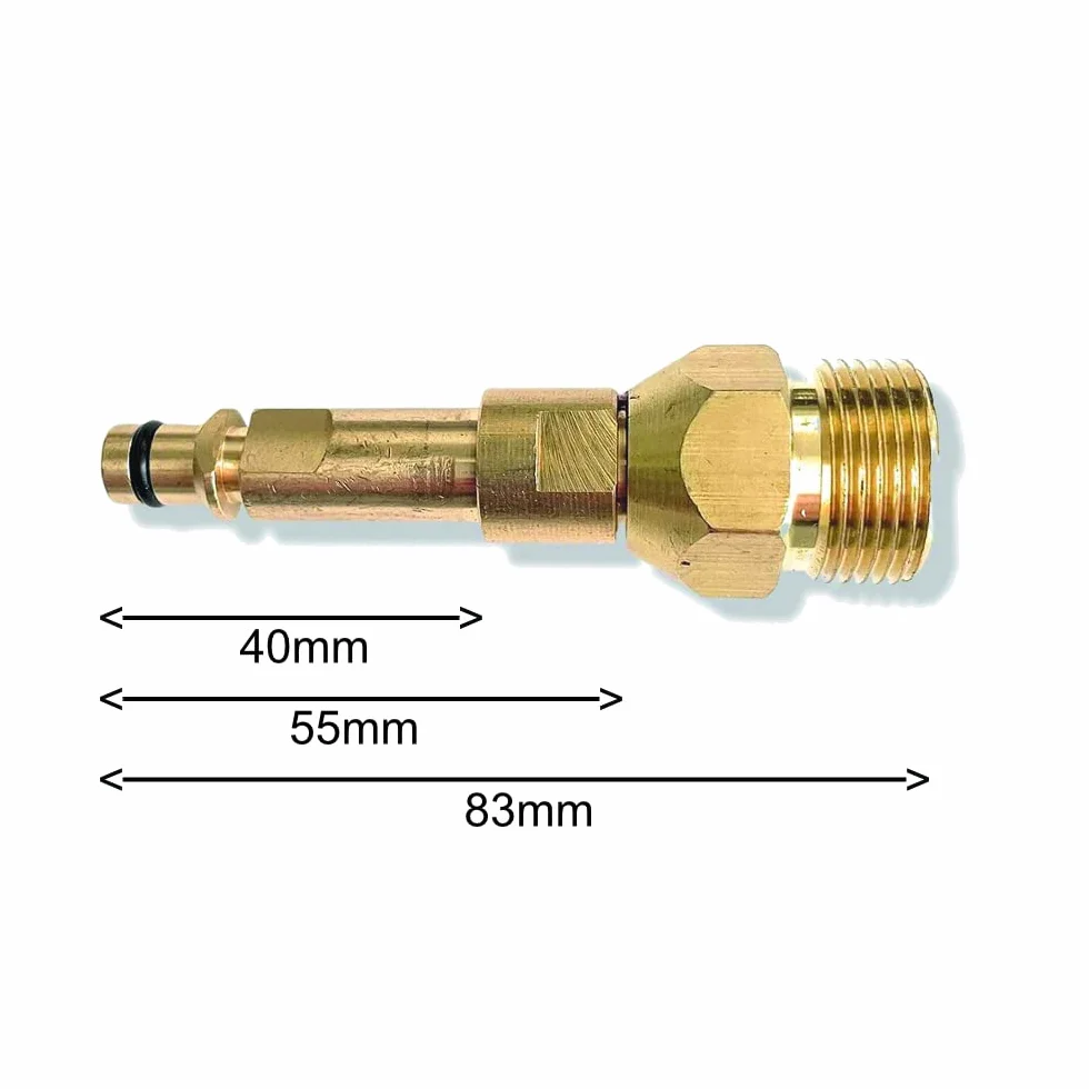 M&M Smartek Adapter Quick-Click pasujący do węży wysokociśnieniowych z M22 x 1,5 IG - do Kärcher, Kränzle i wielu innych - ok. 8,5 cm długości