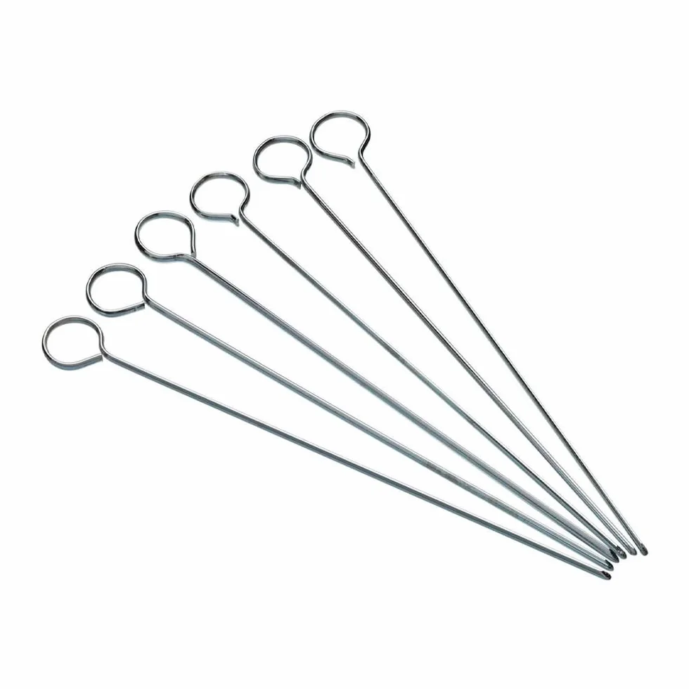 KitchenCraft Szpikulce do Szaszłyków Płaskie Stal Nierdzewna 20 cm 6 Sztuk